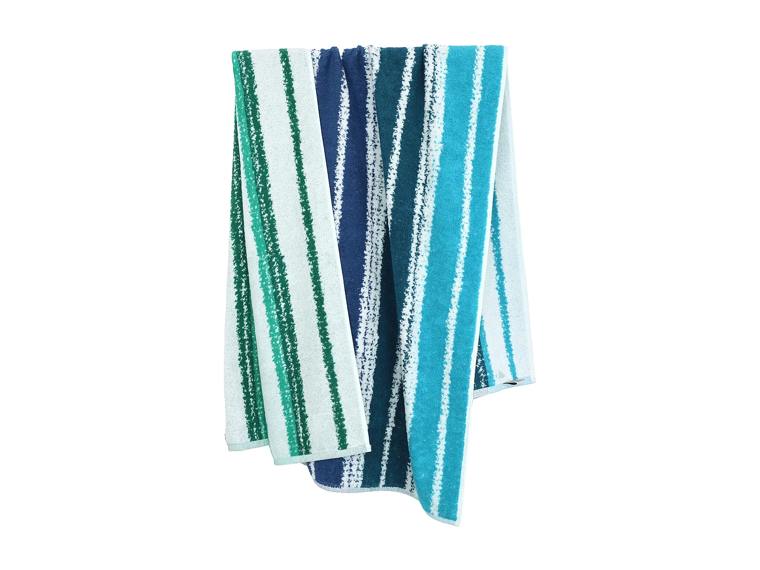 Drap de plage en coton et éponge 75x150 cm SOCOA 480 g/m² vert