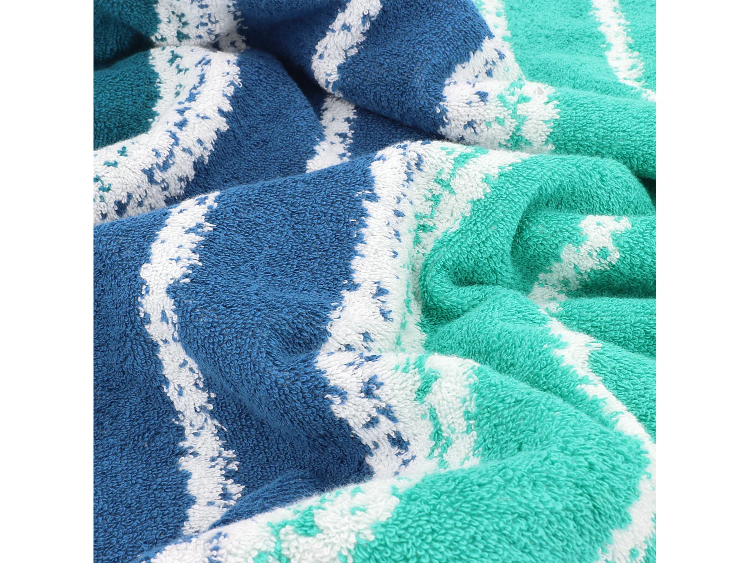 Drap de plage en coton et éponge 75x150 cm SOCOA 480 g/m² vert