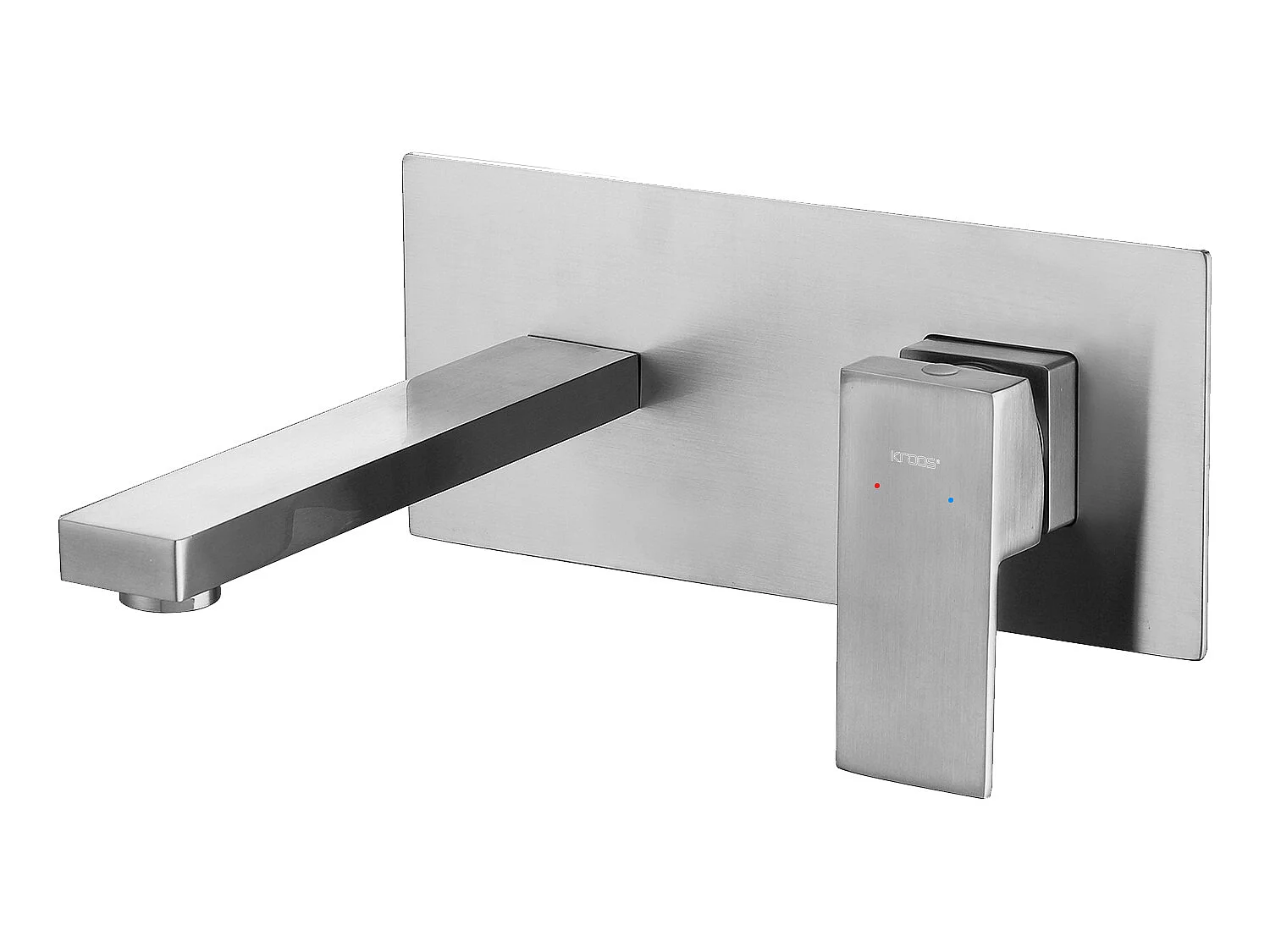 Mitigeur lavabo mural à encastrer Nickel brossé - Sirius