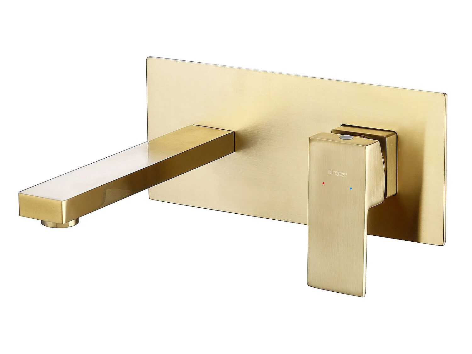 Mitigeur lavabo mural à encastrer Doré brossé - Sirius