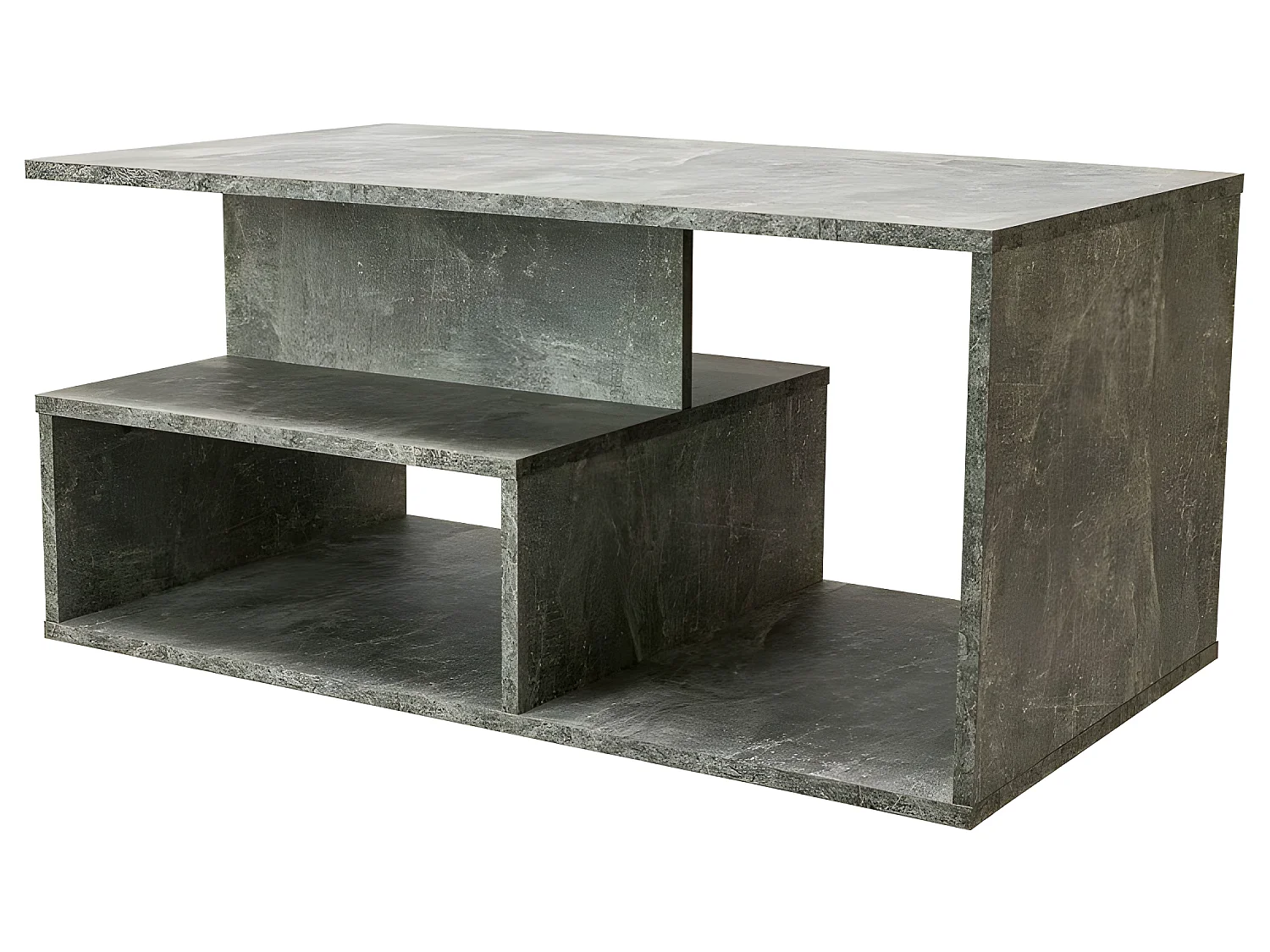 SIENNE - Couchtisch - Industrial Style - Betonimitat -90x51x43 cm - Couchtisch