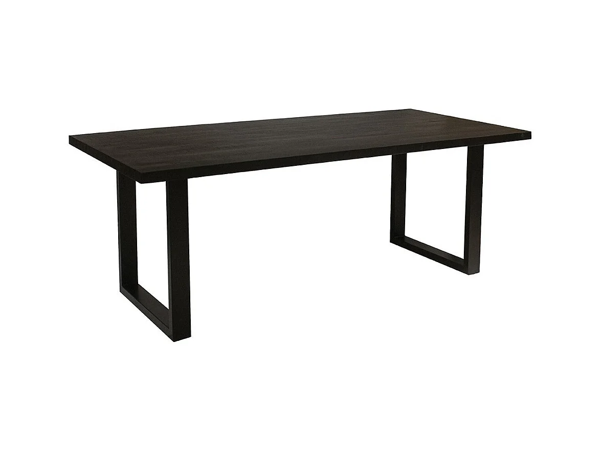 Design eettafel van massief hout NIKO - Zwarte rechthoekige tafel 200x100