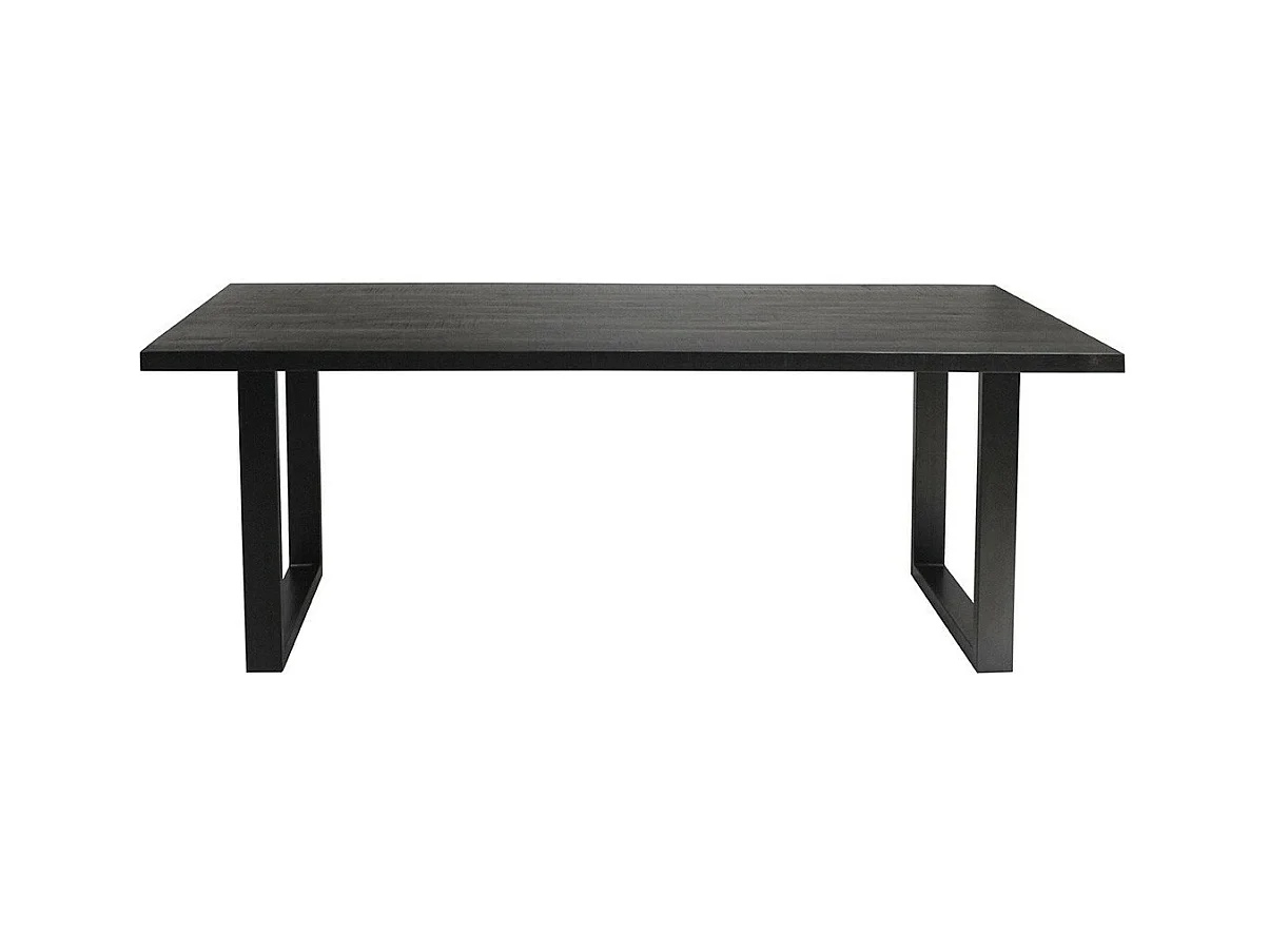 Design eettafel van massief hout NIKO - Zwarte rechthoekige tafel 200x100