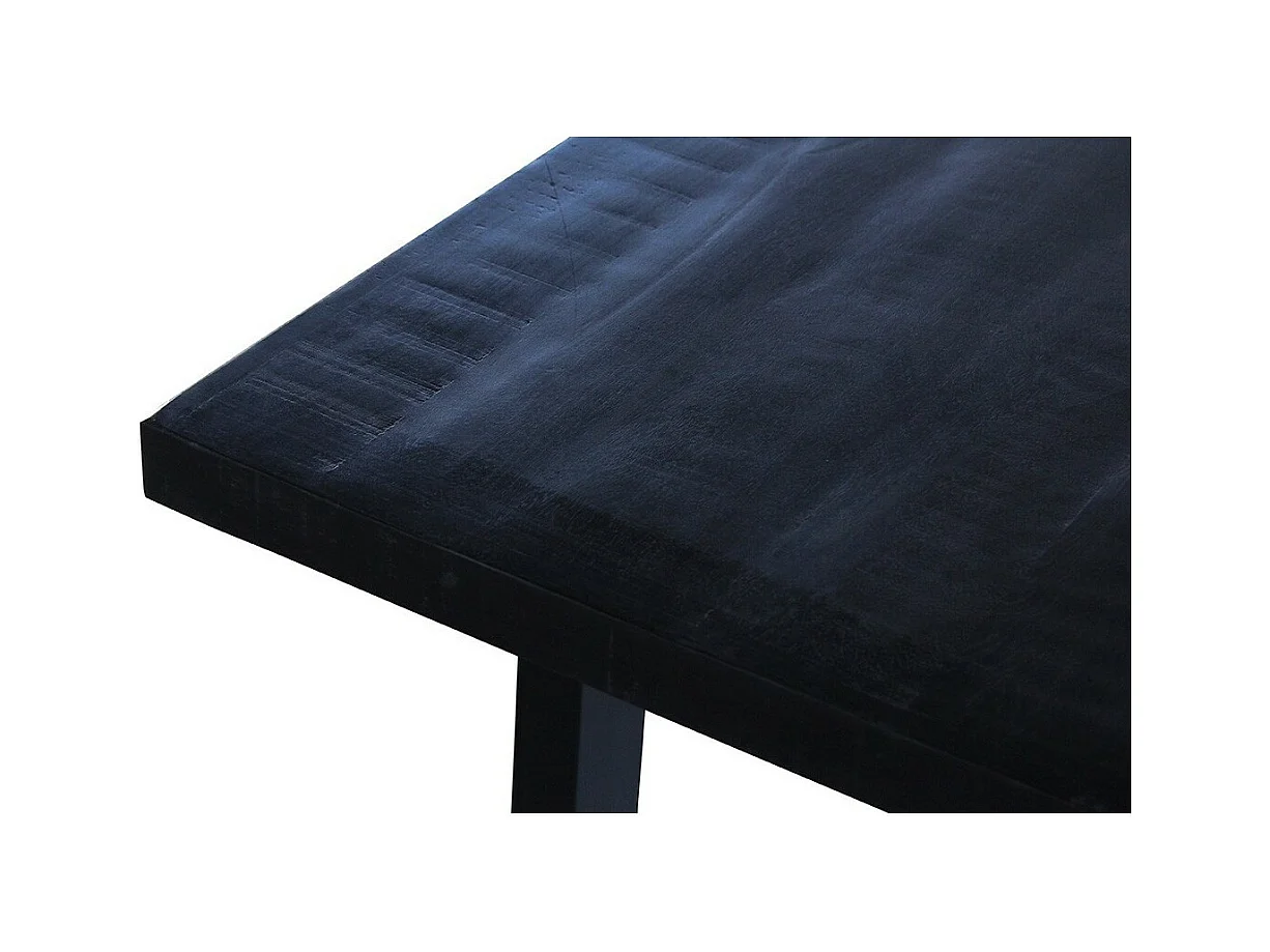 Design eettafel van massief hout NIKO - Zwarte rechthoekige tafel 200x100