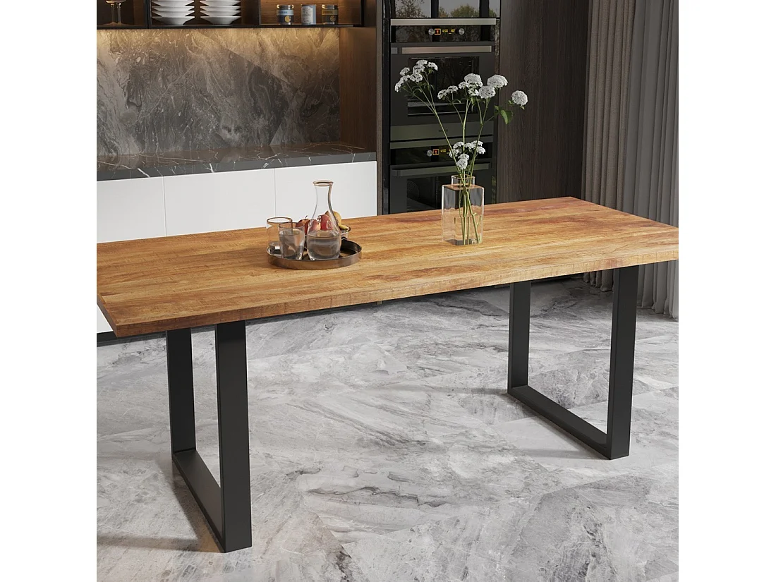 Table à manger design bois massif NIKO - Table rectangulaire 200x100