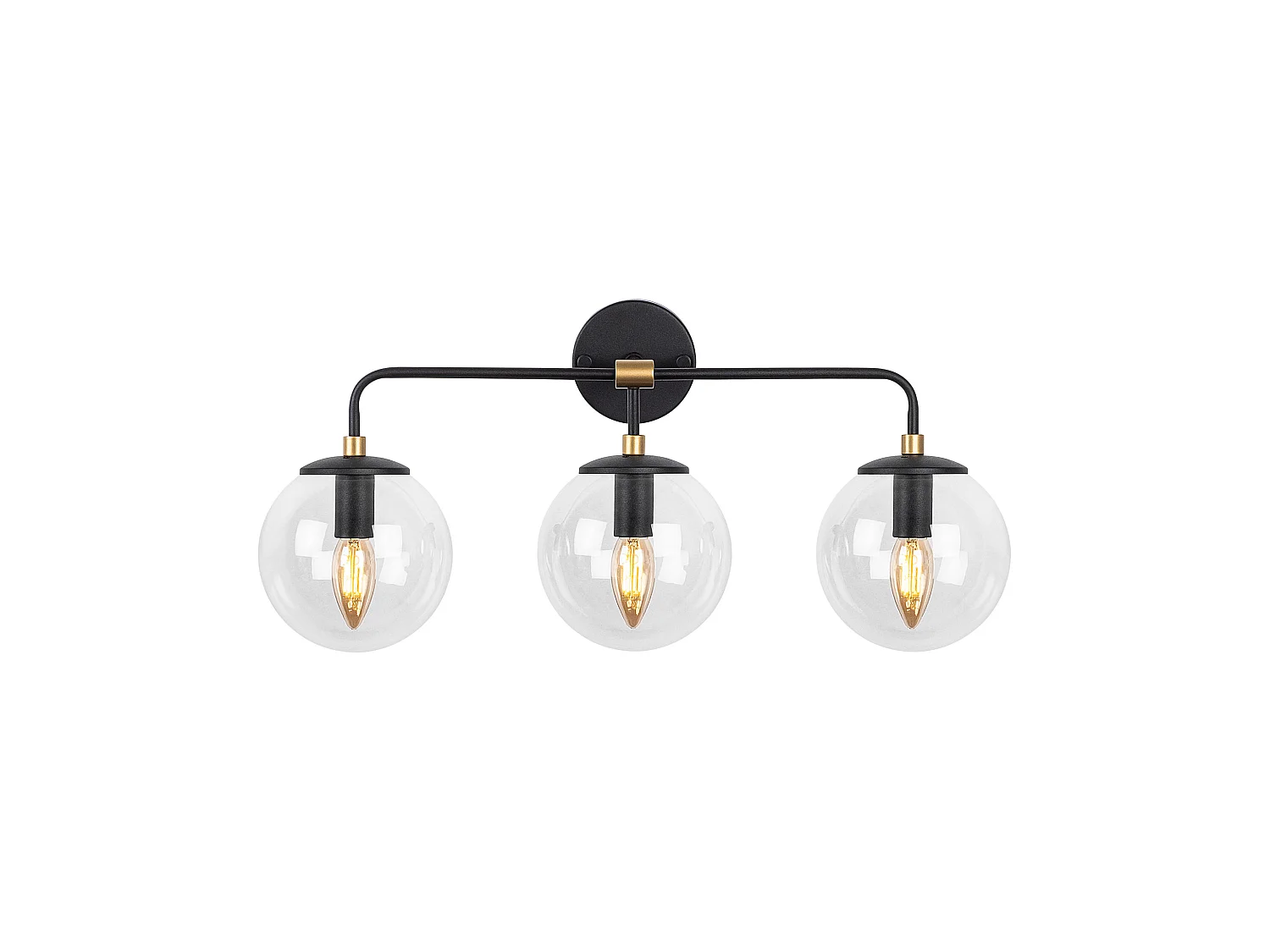 Applique Murale Interieur,  Lampe Murale Industrielle Bois, Noir 56x21x27 Cm