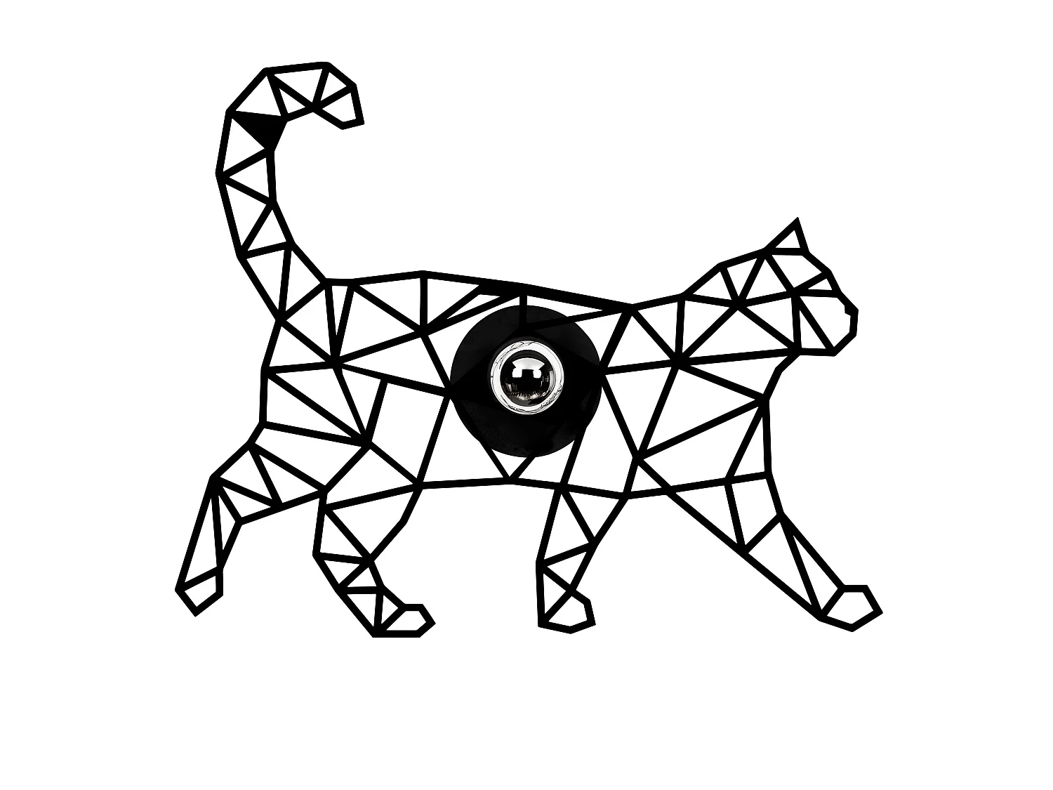 Applique Murale Interieur,  Design En Bois Et En Mdf, Noir 37x12x46 Cm