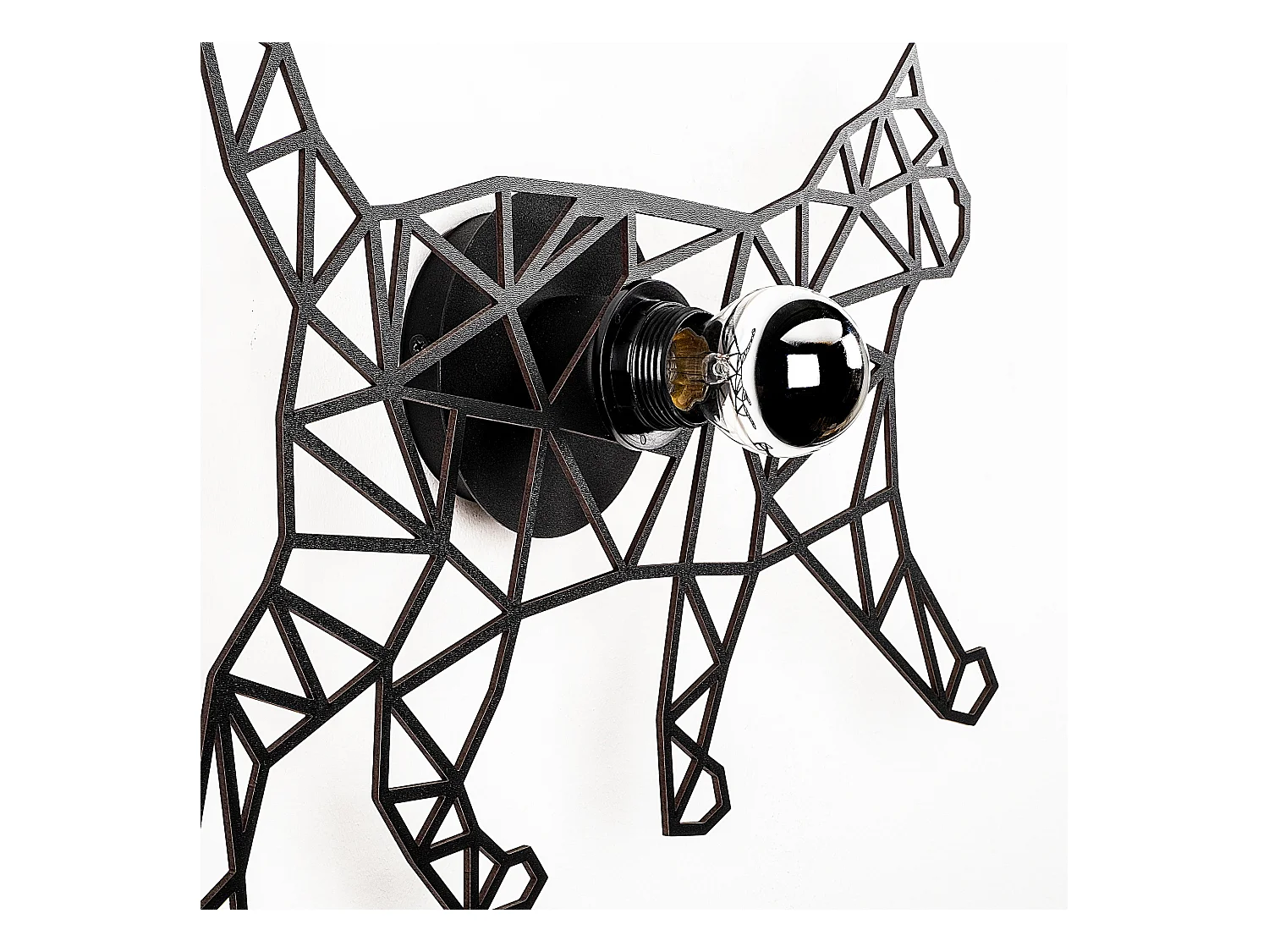 Applique Murale Interieur,  Design En Bois Et En Mdf, Noir 37x12x46 Cm