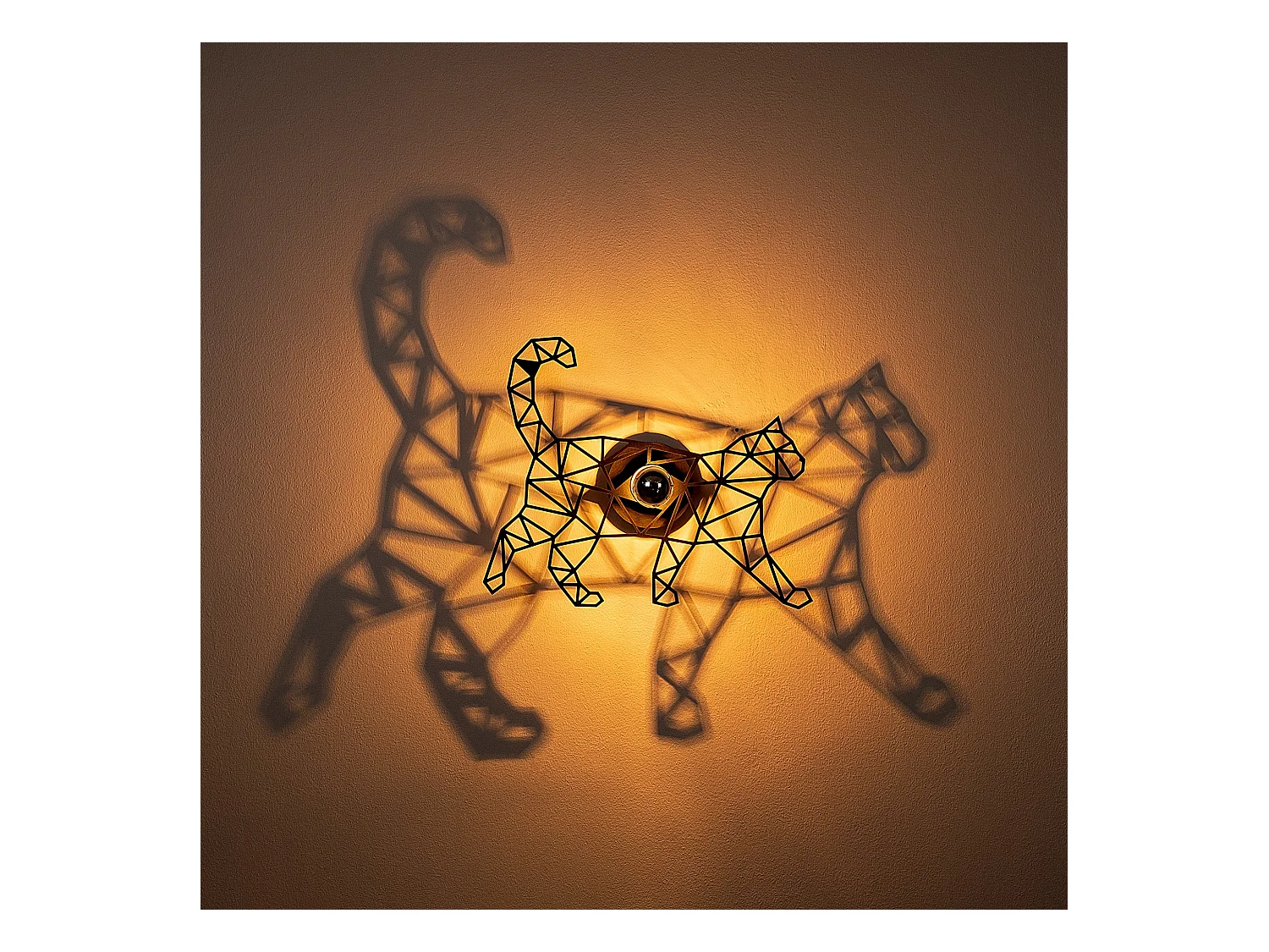 Applique Murale Interieur,  Design En Bois Et En Mdf, Noir 37x12x46 Cm