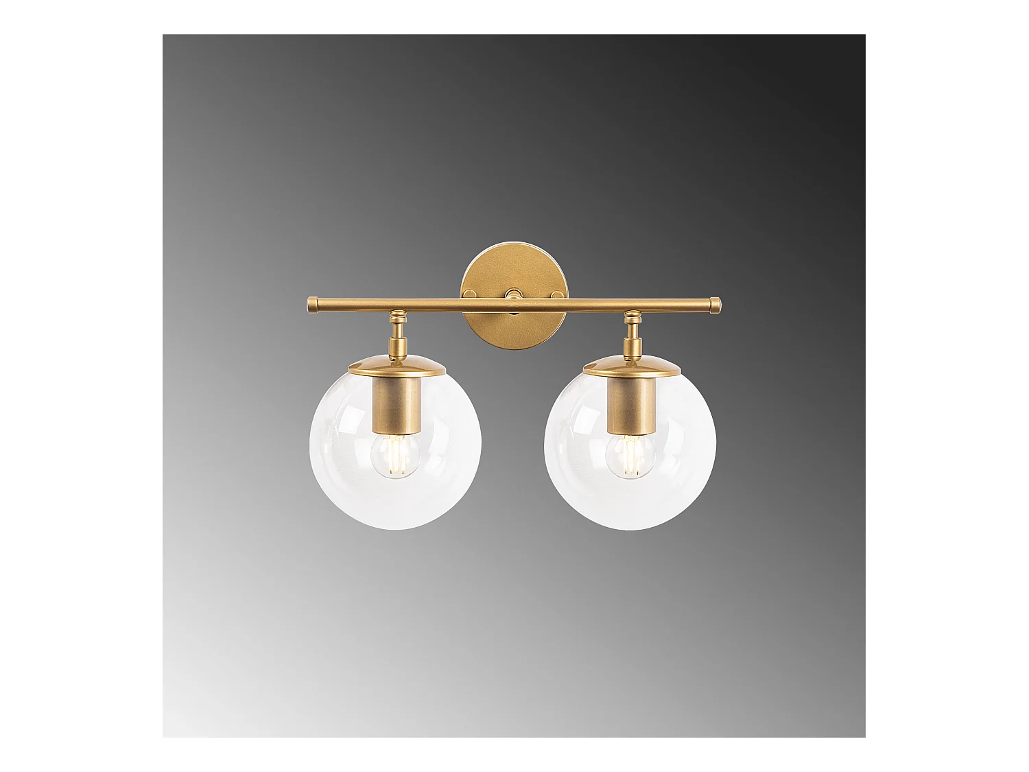 Applique Murale Interieur,  Lampe Murale Industrielle Bois, Or Shine  36x24x16 Cm