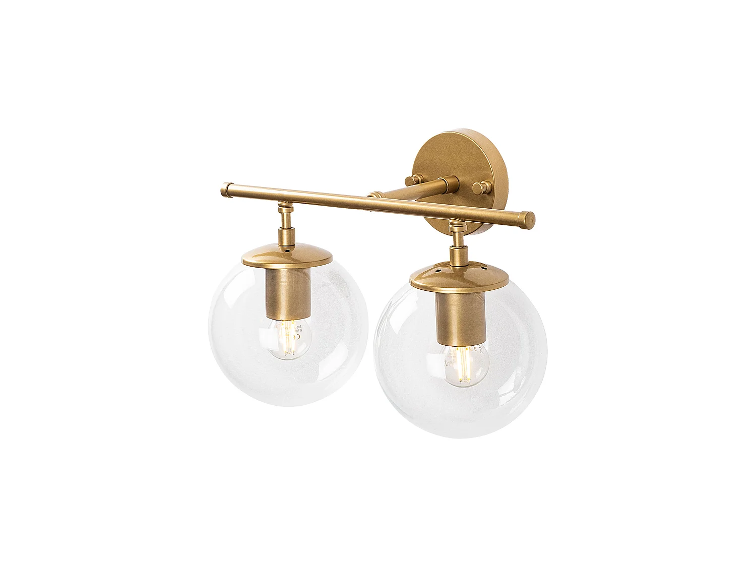 Applique Murale Interieur,  Lampe Murale Industrielle Bois, Or Shine  36x24x16 Cm
