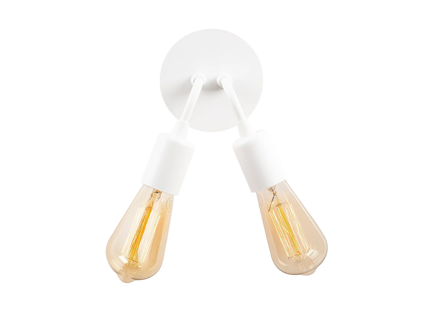 Applique Murale Interieur,  Lampe Murale Industrielle Bois, Blanc 14x14x20 Cm