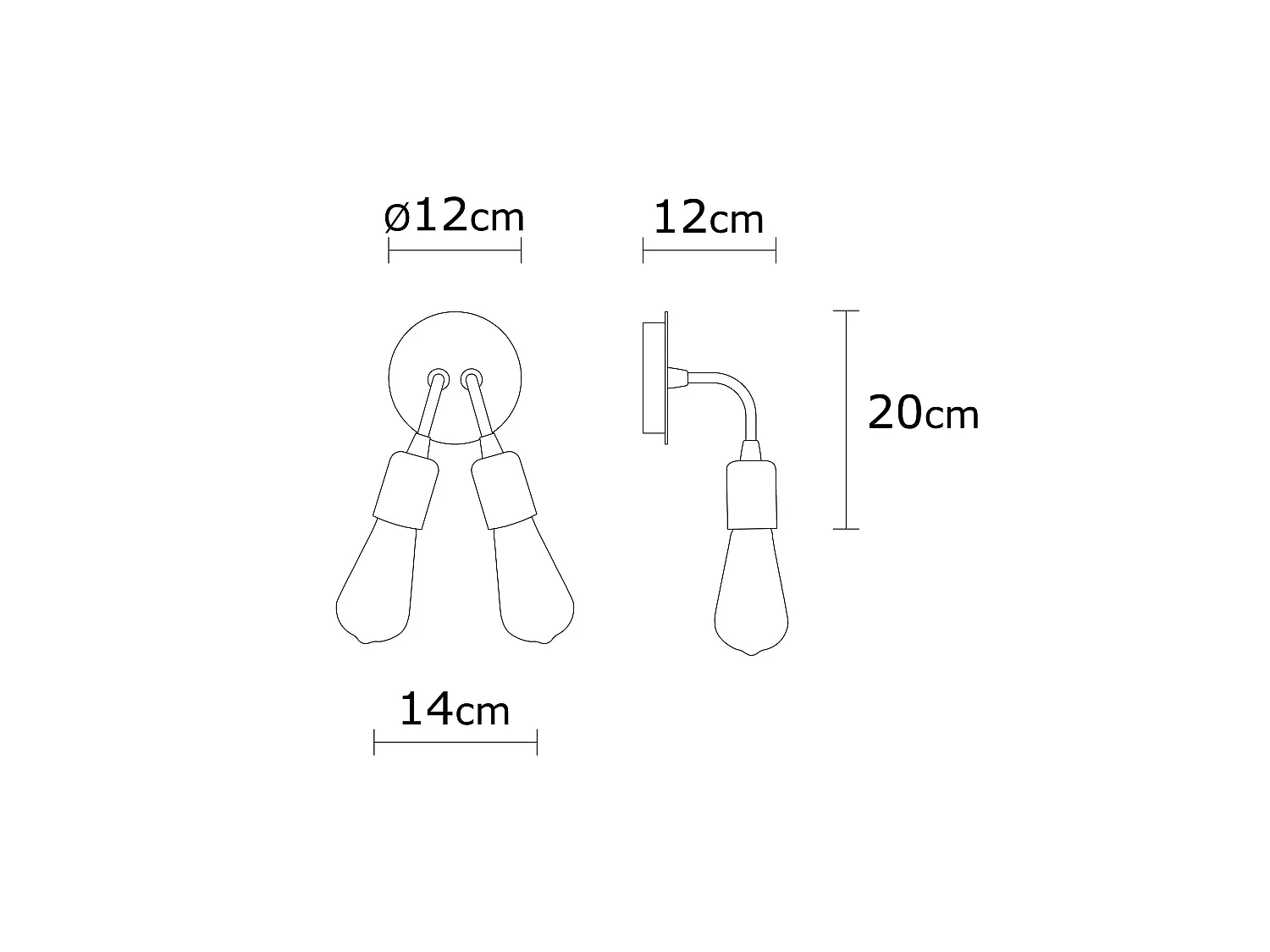 Applique Murale Interieur,  Lampe Murale Industrielle Bois, Blanc 14x14x20 Cm