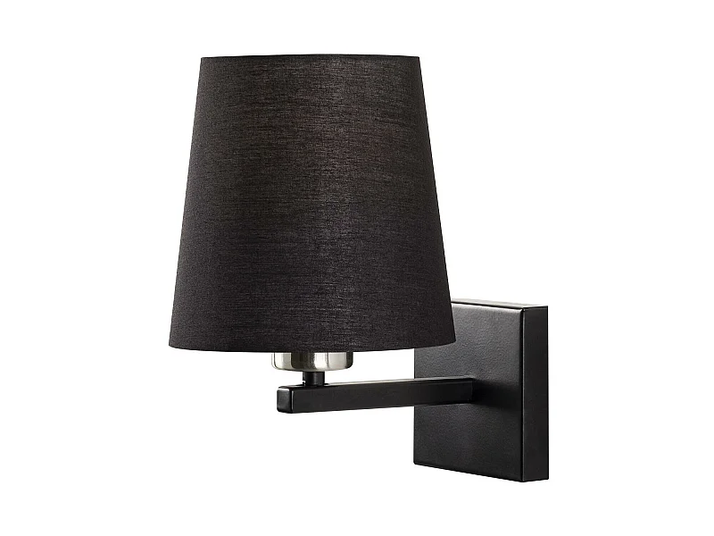 Applique Murale Interieur,  Lampe Murale Industrielle Bois, Noir 18x24x30 Cm
