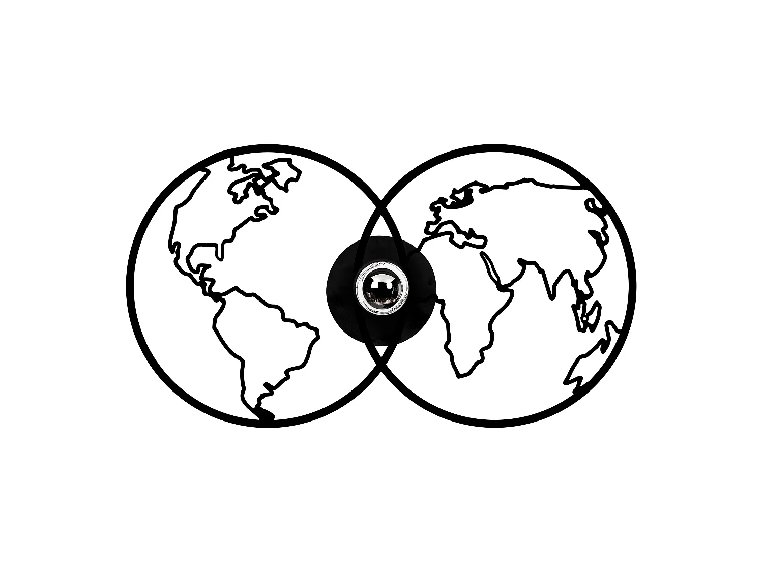 Applique Murale Interieur,  Design En Bois Et En Mdf, Noir 60x12x33 Cm