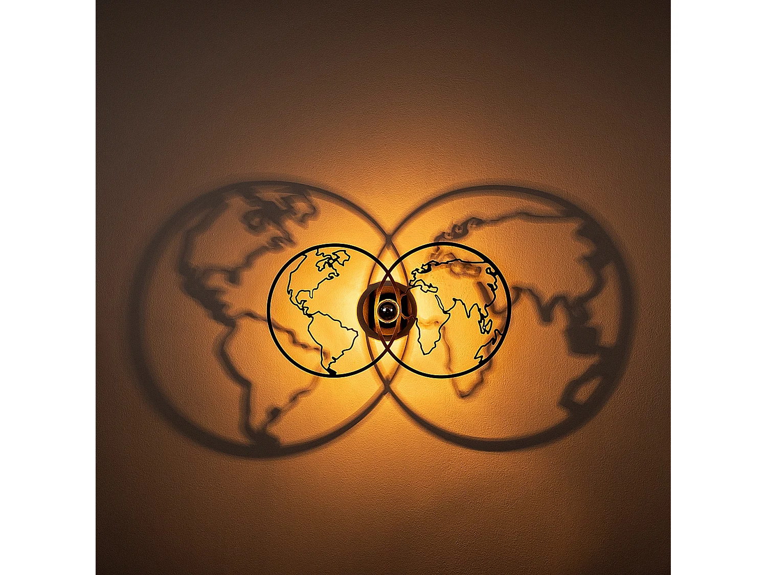 Applique Murale Interieur,  Design En Bois Et En Mdf, Noir 60x12x33 Cm