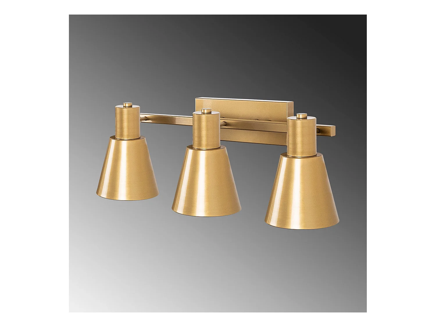 Applique Murale Interieur,  Lampe Murale Industrielle Bois, Or 60x21x21 Cm