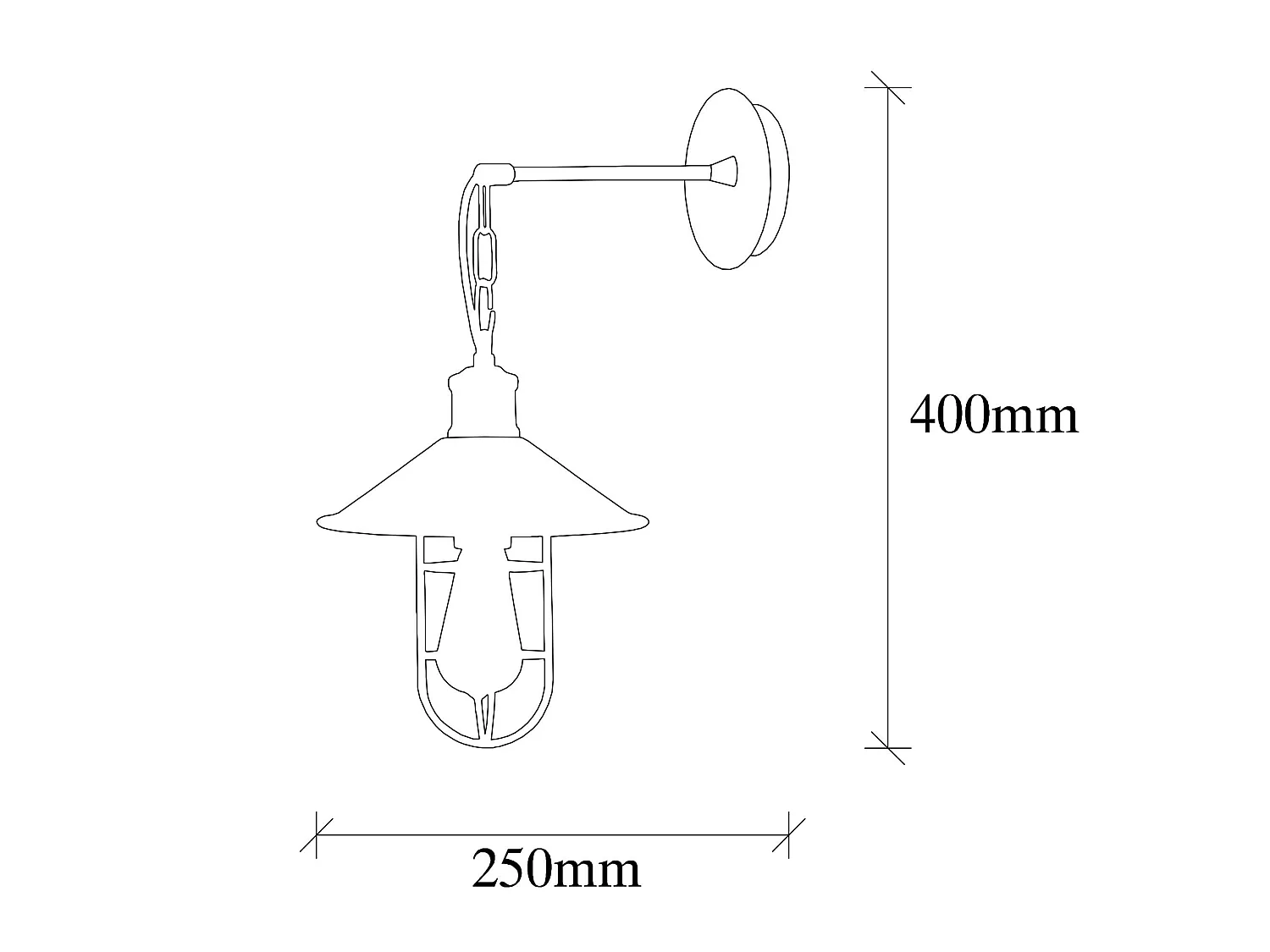 Applique Murale Interieur,  Lampe Murale Industrielle Bois, Noir 25x25x40 Cm