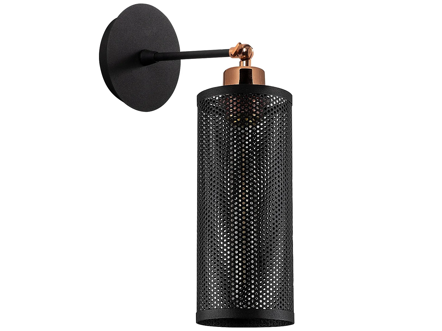 Applique Murale Interieur,  Lampe Murale Industrielle Bois, Noir 10x10x36 Cm