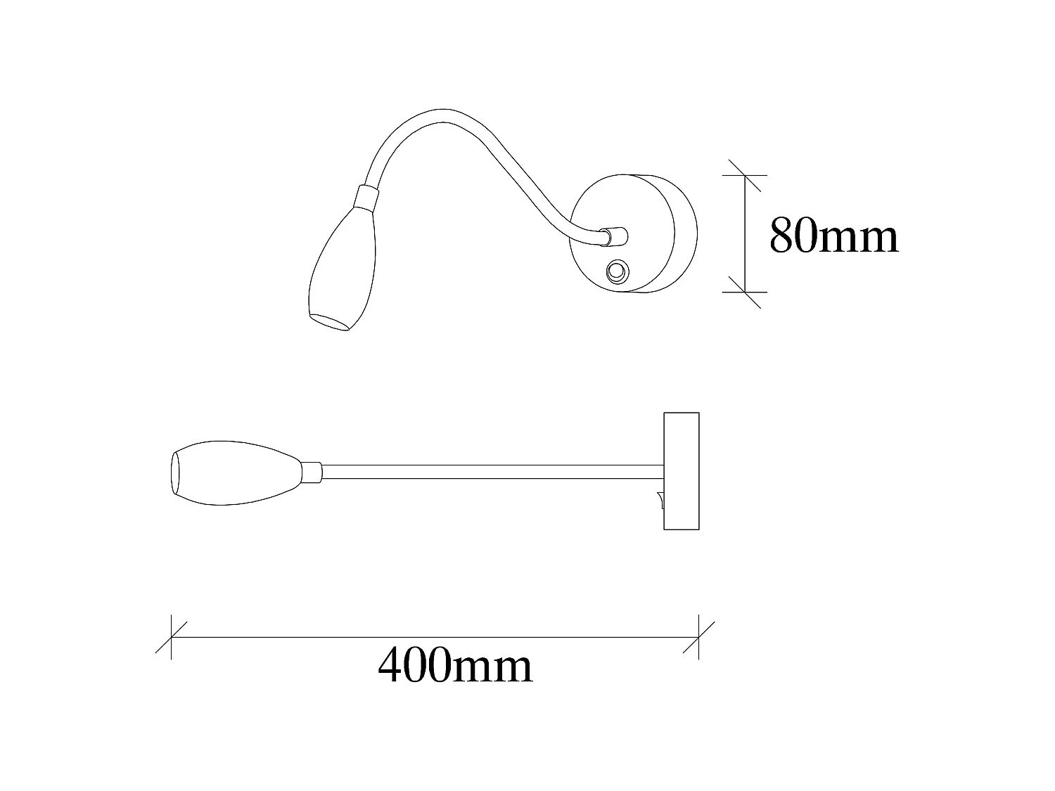 Applique Murale Interieur,  Lampe Murale Industrielle Bois, Noir 8x38x15 Cm