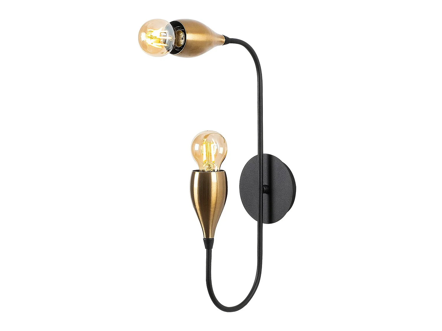 Applique Murale Interieur,  Lampe Murale Industrielle Bois, Noir 25x25x50 Cm