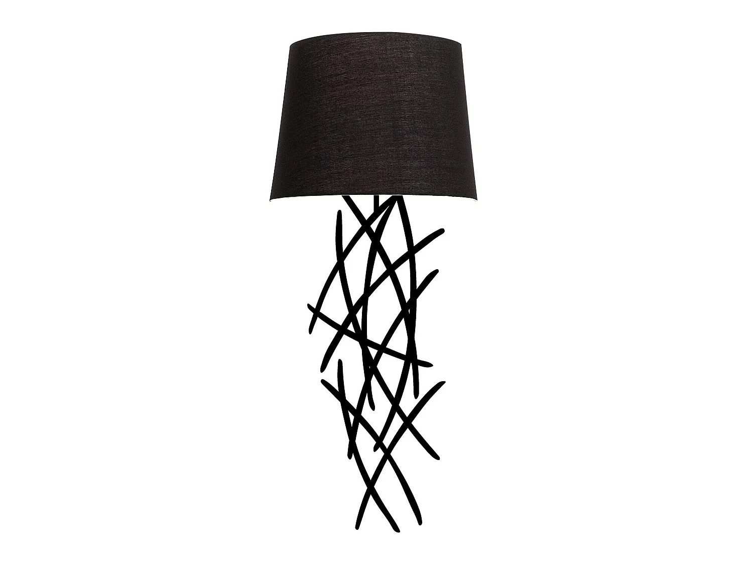 Applique Murale Interieur,  Lampe Murale Industrielle Bois, Noir 15x28x72 Cm