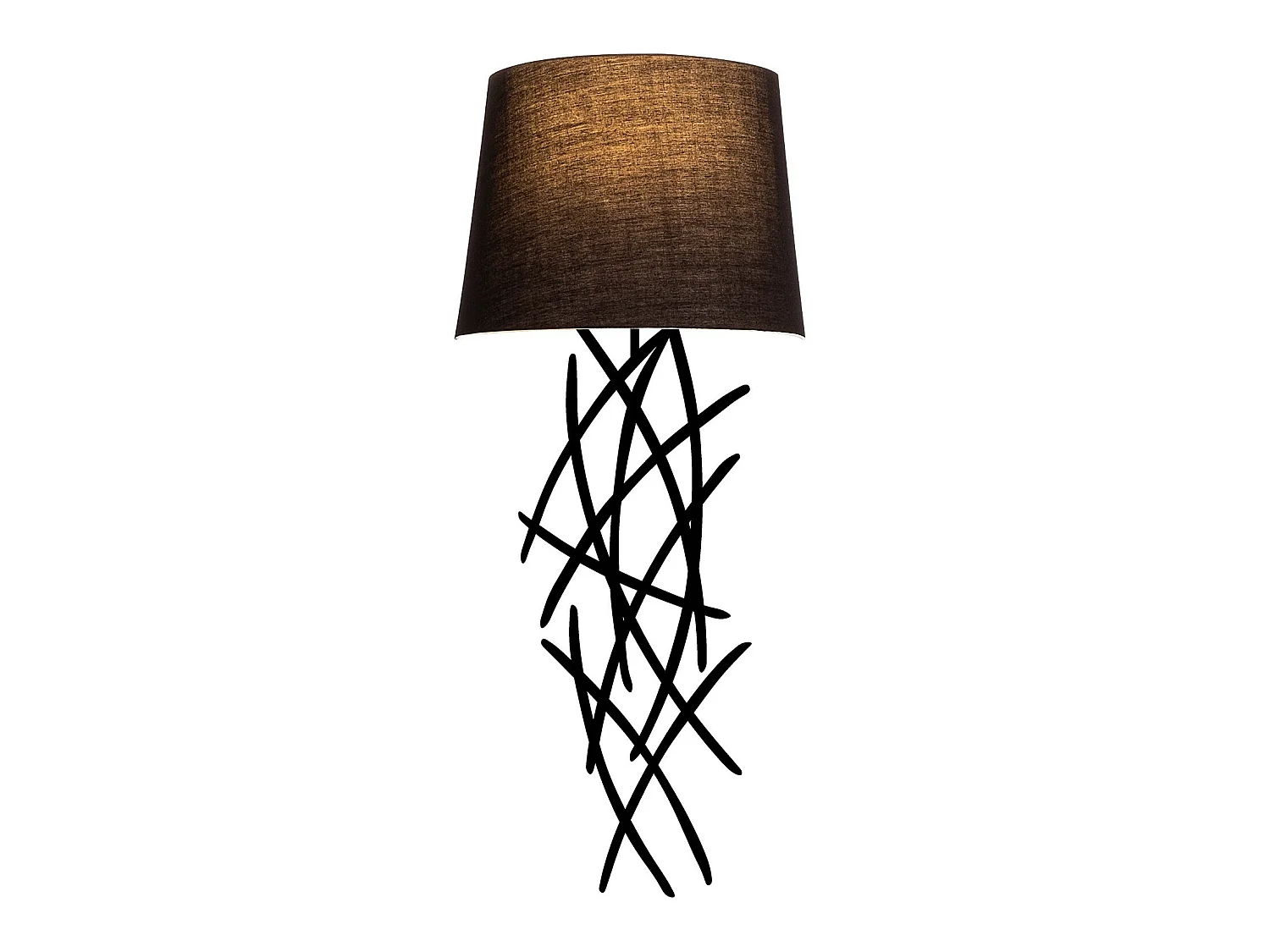 Applique Murale Interieur,  Lampe Murale Industrielle Bois, Noir 15x28x72 Cm