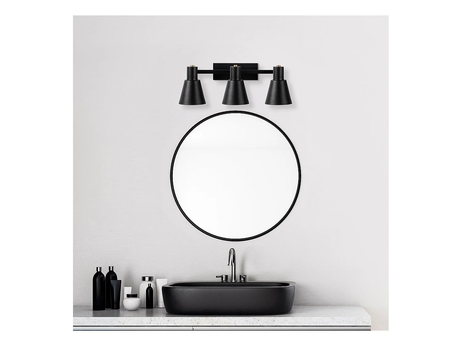 Applique Murale Interieur,  Lampe Murale Industrielle Bois, Noir 60x21x21 Cm