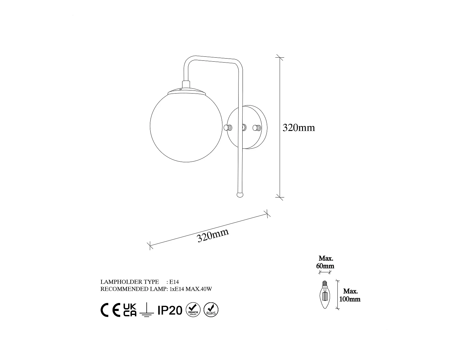 Applique Murale Interieur,  Lampe Murale Industrielle Bois, Vintage 15x32x32 Cm