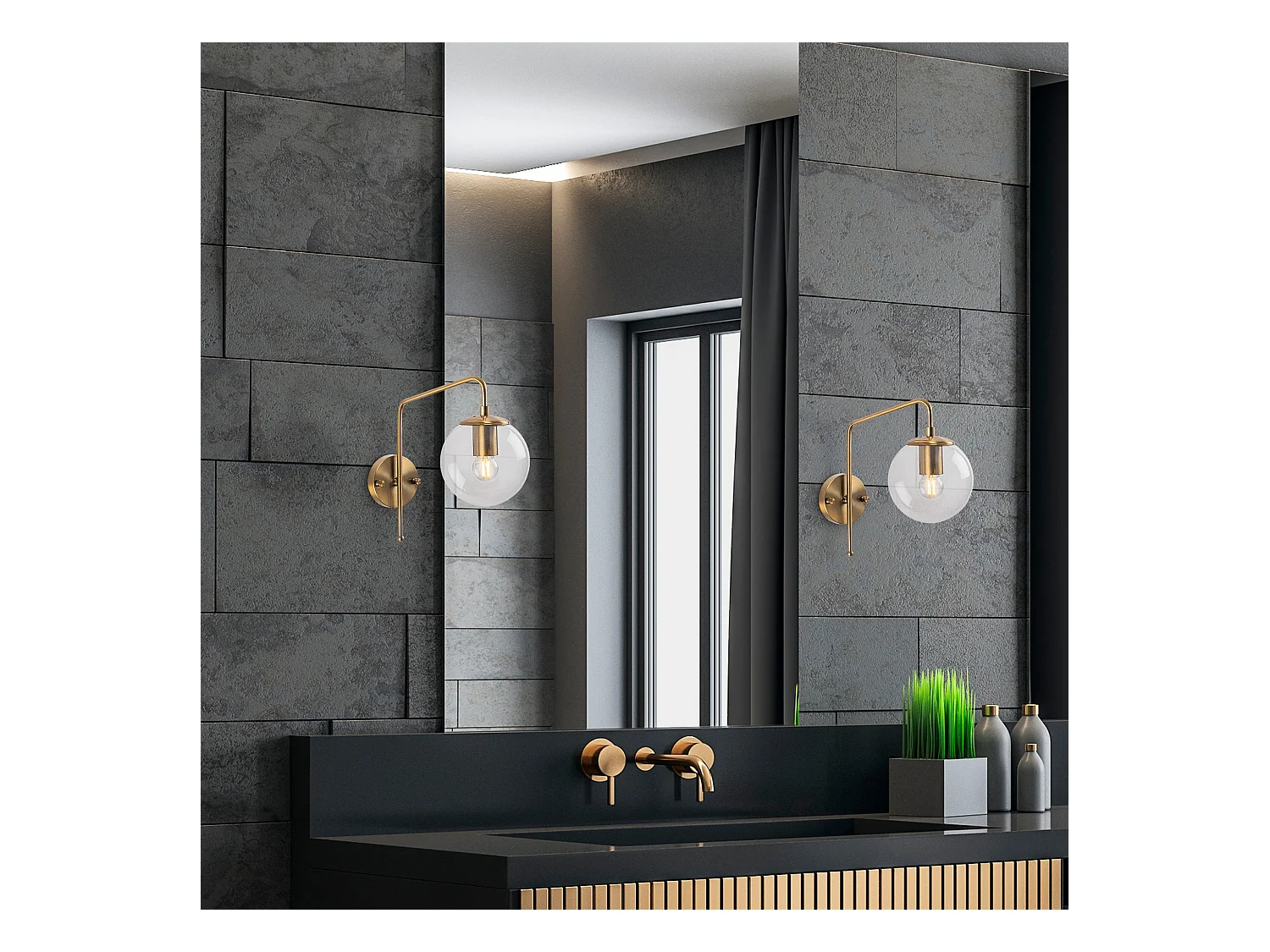 Applique Murale Interieur,  Lampe Murale Industrielle Bois, Vintage 15x32x32 Cm