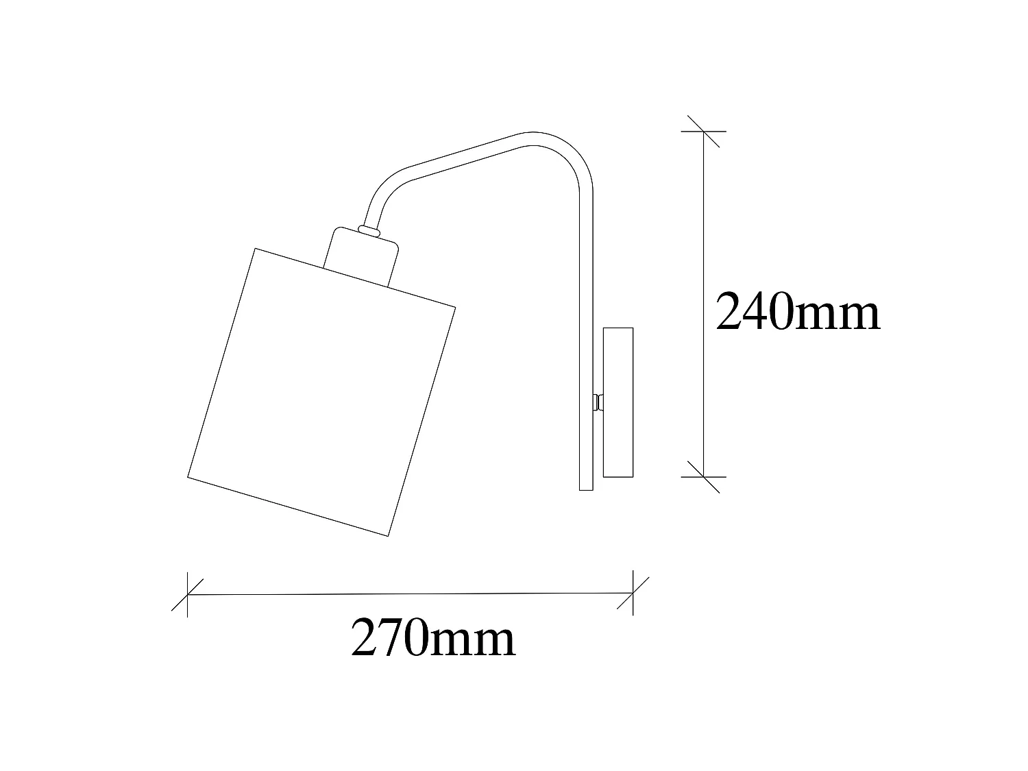 Applique Murale Interieur,  Lampe Murale Industrielle Bois, Nickel 14x27x24 Cm