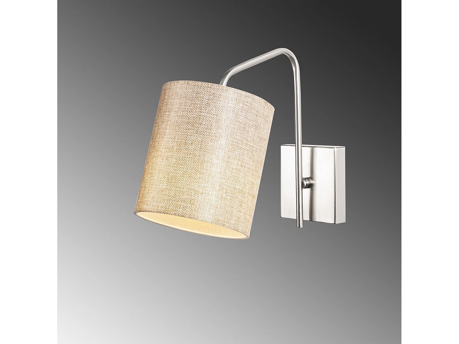 Applique Murale Interieur,  Lampe Murale Industrielle Bois, Nickel 14x27x24 Cm