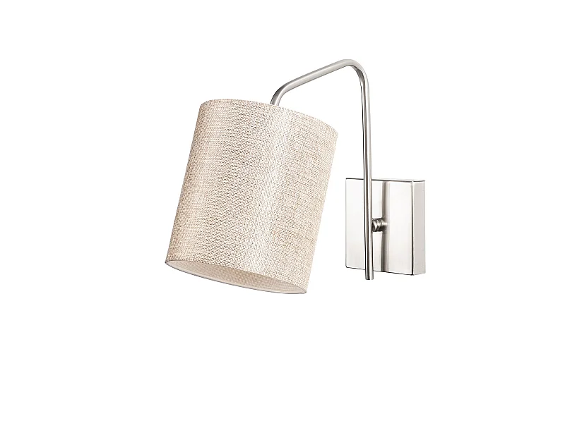 Applique Murale Interieur,  Lampe Murale Industrielle Bois, Nickel 14x27x24 Cm