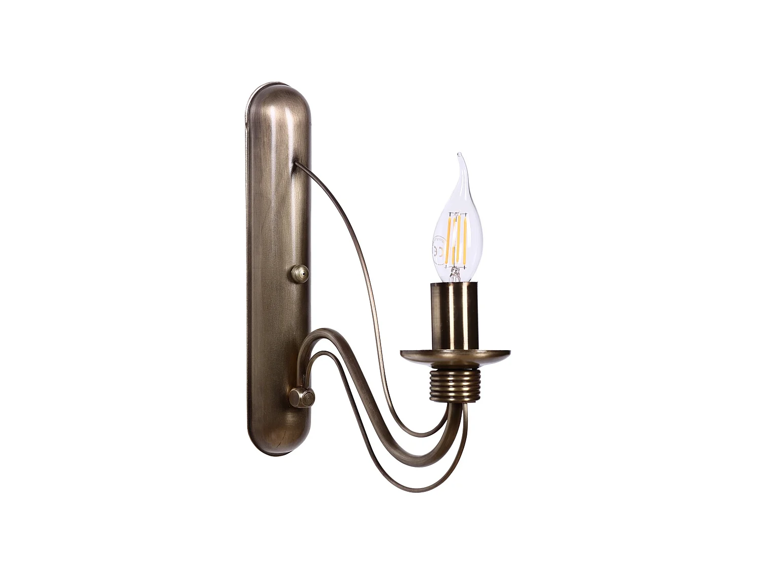 Applique Murale Interieur,  Lampe Murale Industrielle Bois, Multicolor 12x30x29 Cm