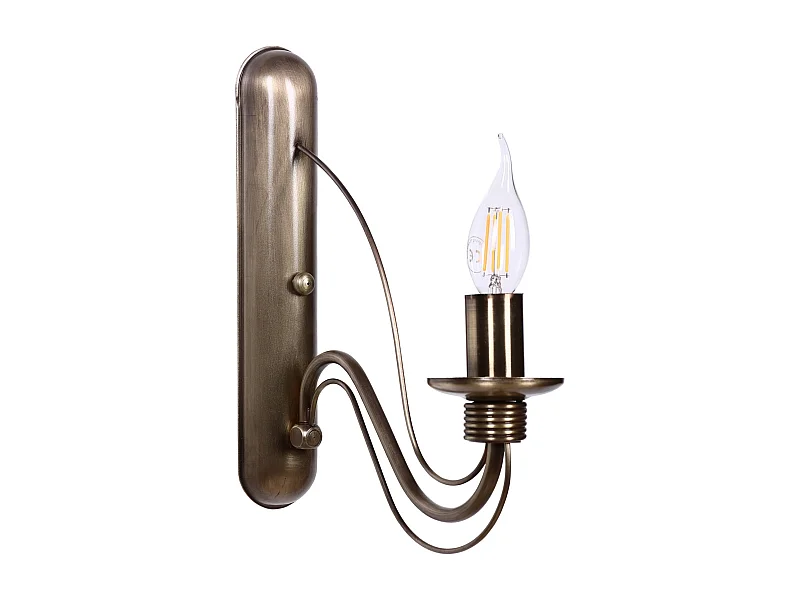 Applique Murale Interieur,  Lampe Murale Industrielle Bois, Multicolor 12x30x29 Cm