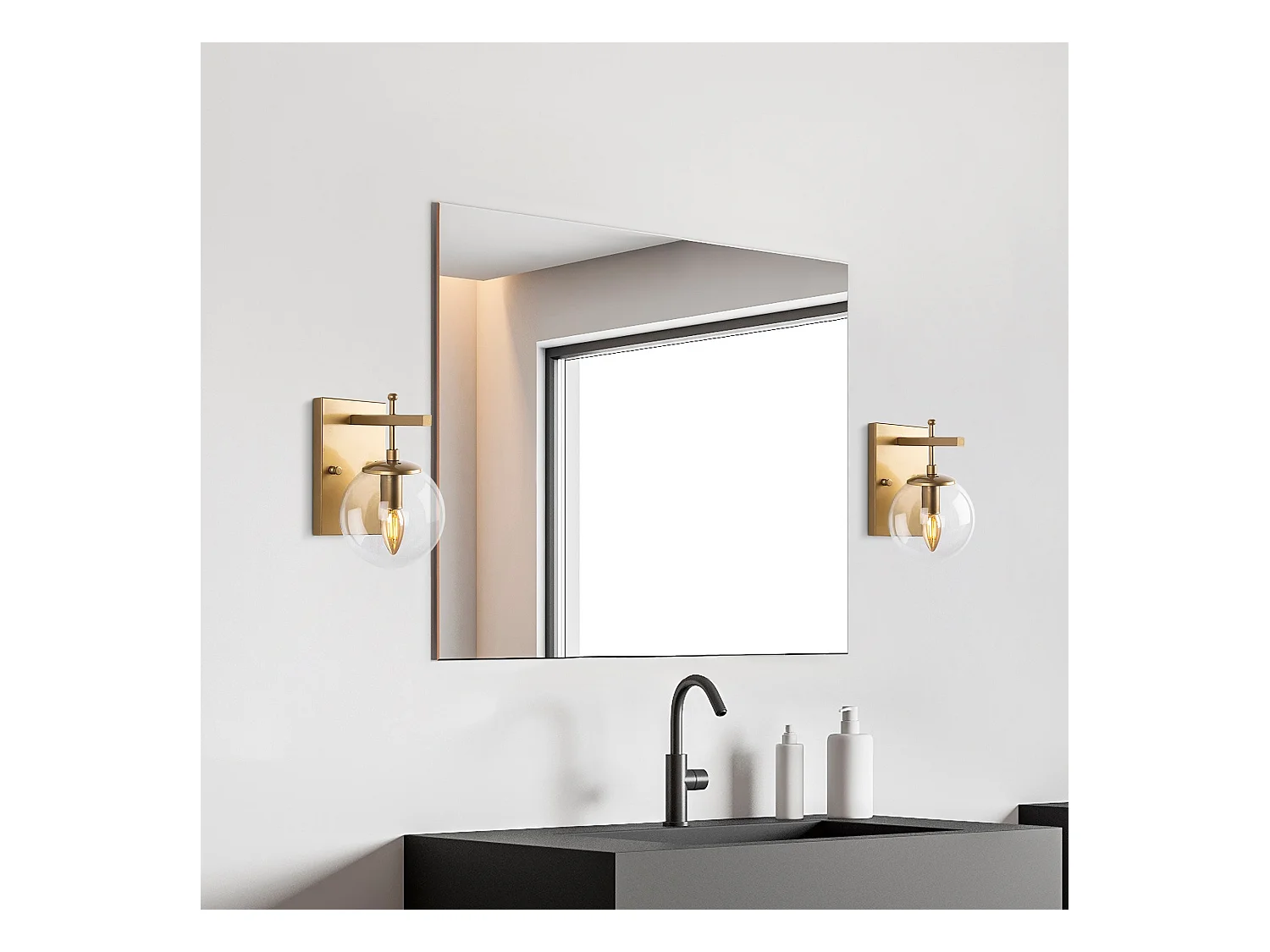 Applique Murale Interieur,  Lampe Murale Industrielle Bois, Or 15x20x15 Cm