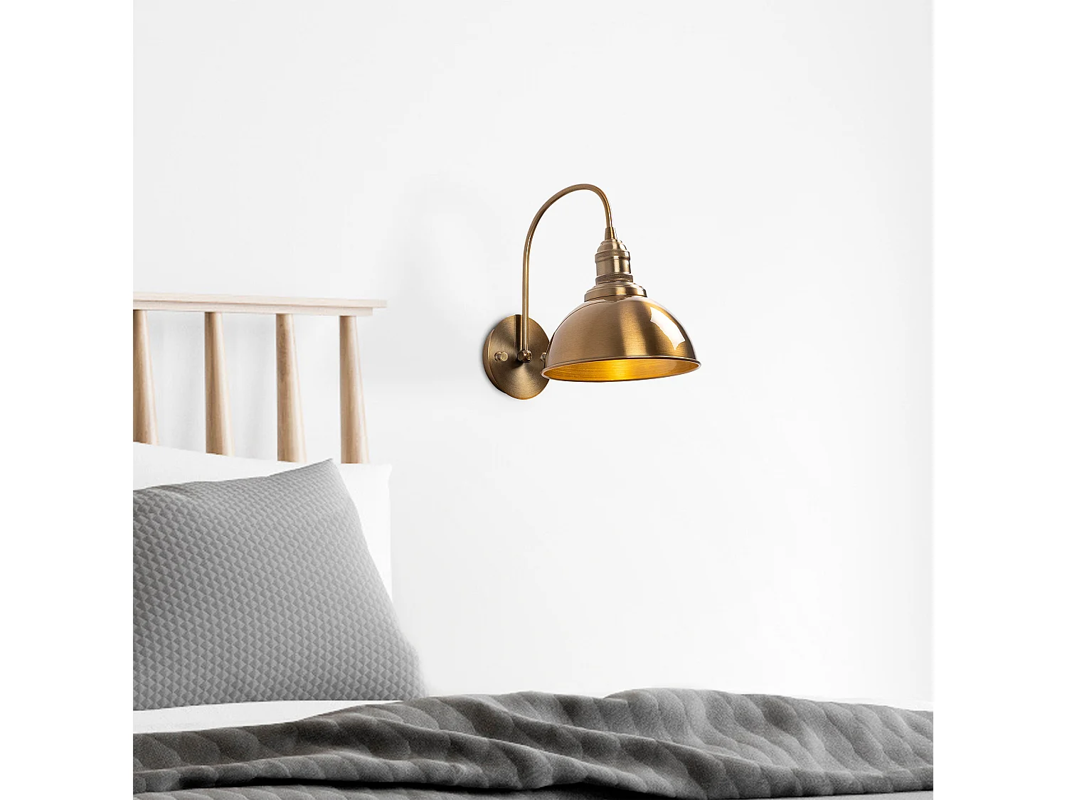 Applique Murale Interieur,  Lampe Murale Industrielle Bois, Vintage 27x27x36 Cm