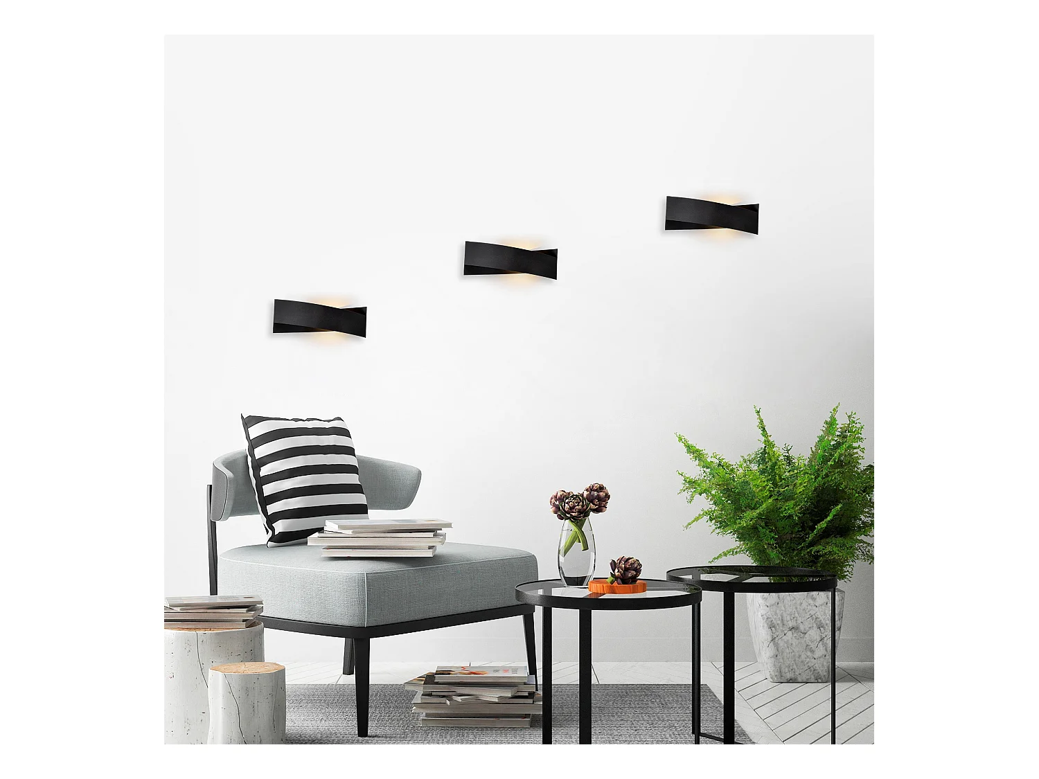 Applique Murale Interieur,  Lampe Murale Industrielle Bois, Noir 31x10x11 Cm