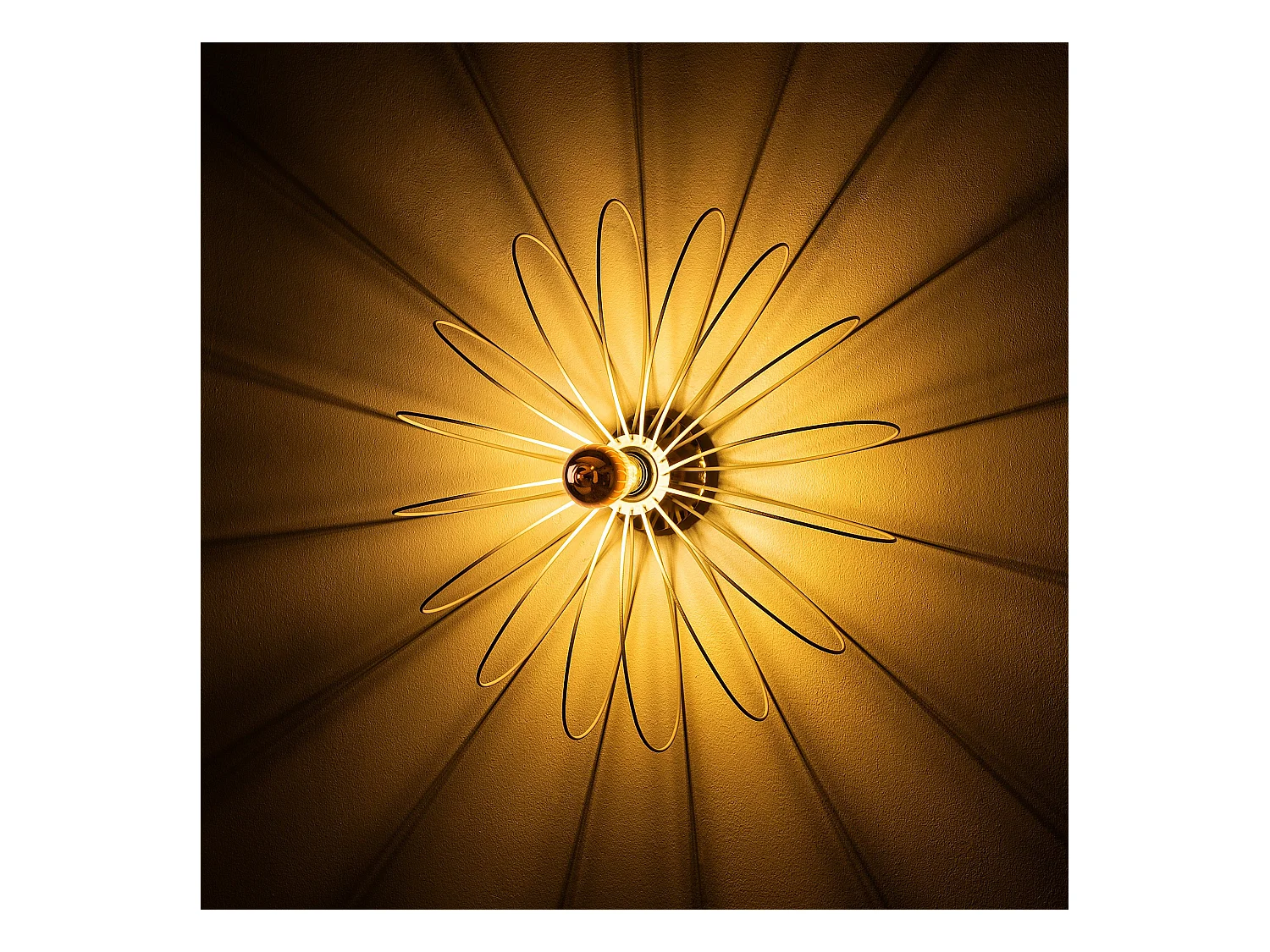 Applique Murale Interieur,  Lampe Murale Industrielle Bois, Blanc 58x12x58 Cm