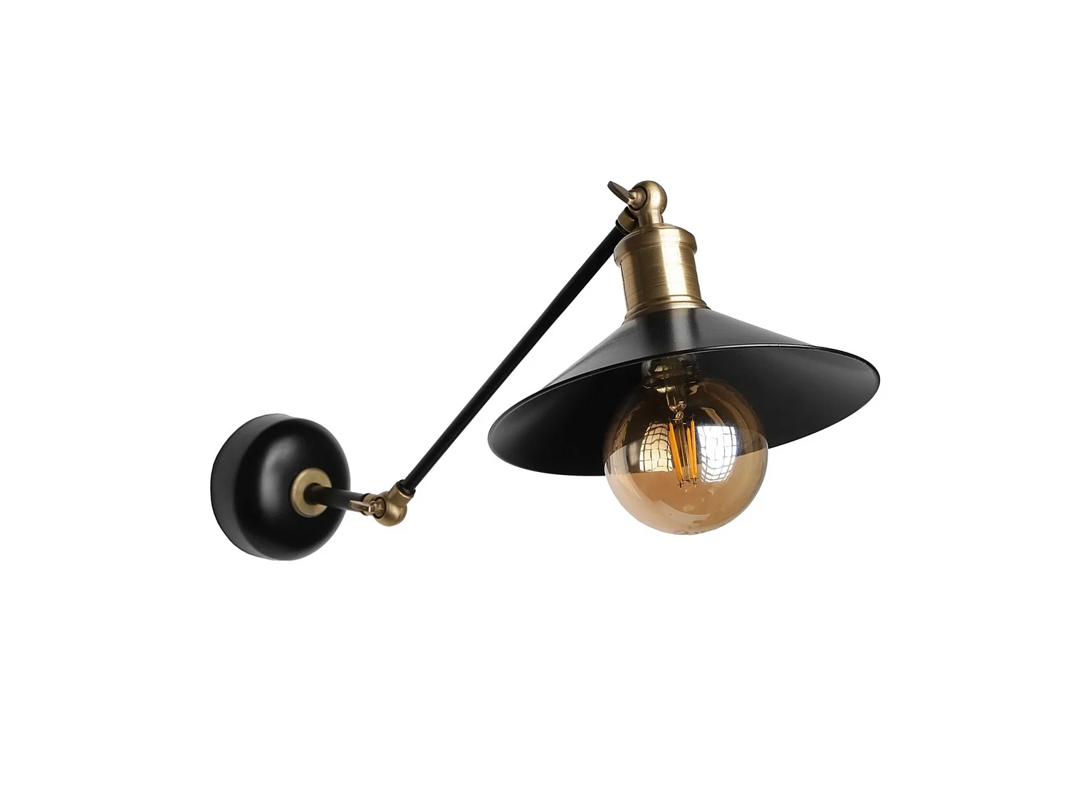Applique Murale Interieur,  Lampe Murale Industrielle Bois, Noir 23x23x30 Cm