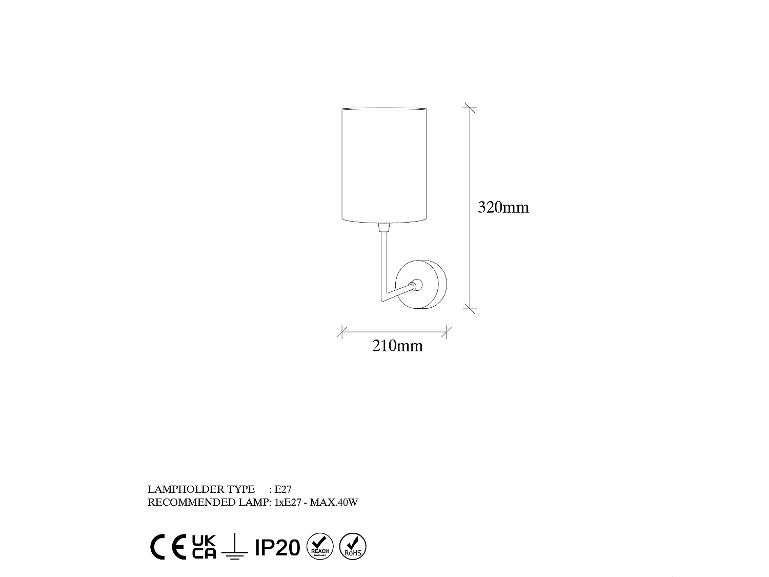 Applique Murale Interieur,  Lampe Murale Industrielle Bois, Or 12x21x32 Cm