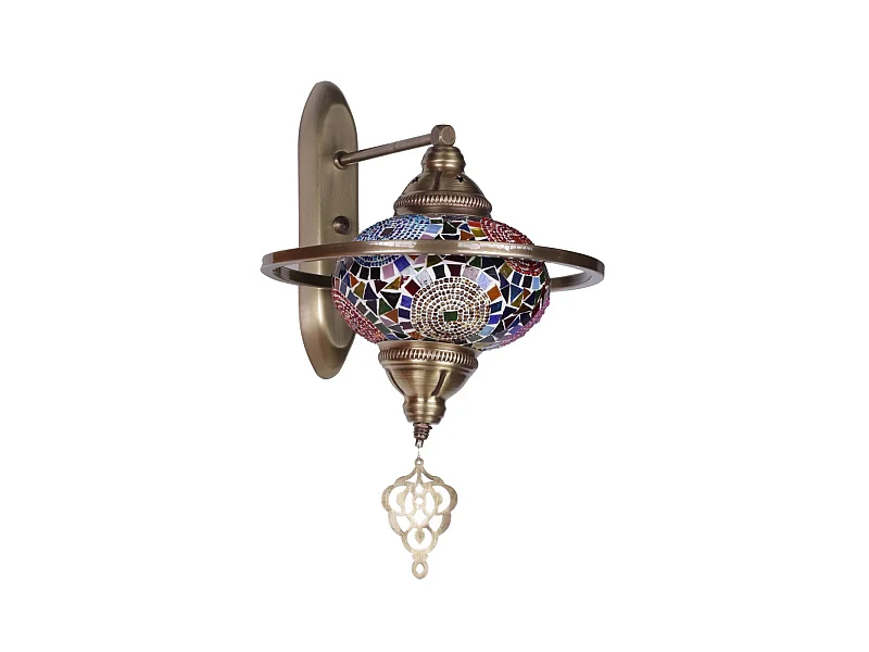 Applique Murale Interieur,  Lampe Murale Industrielle Bois, Multicolor 25x44x30 Cm