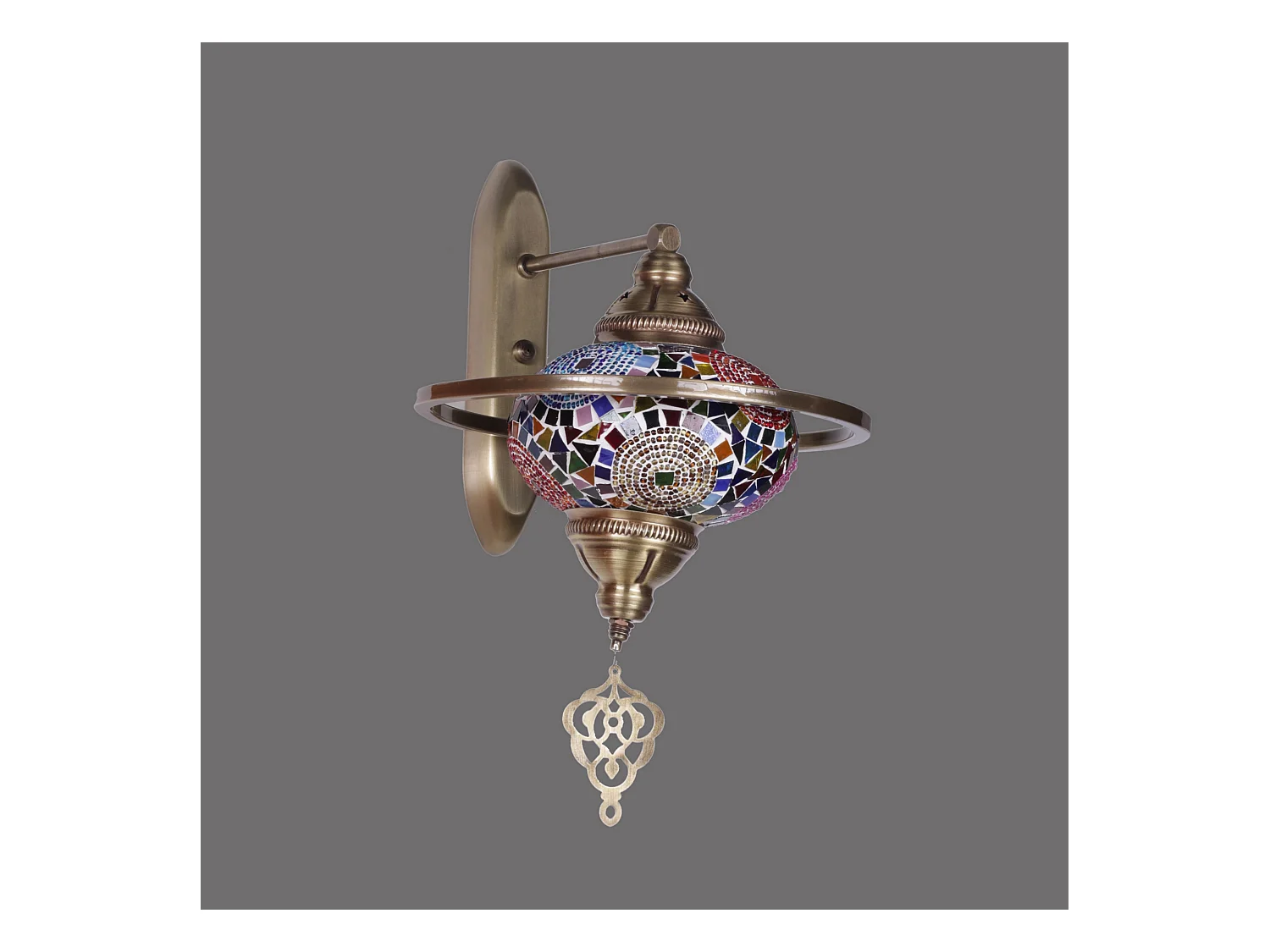 Applique Murale Interieur,  Lampe Murale Industrielle Bois, Multicolor 25x44x30 Cm