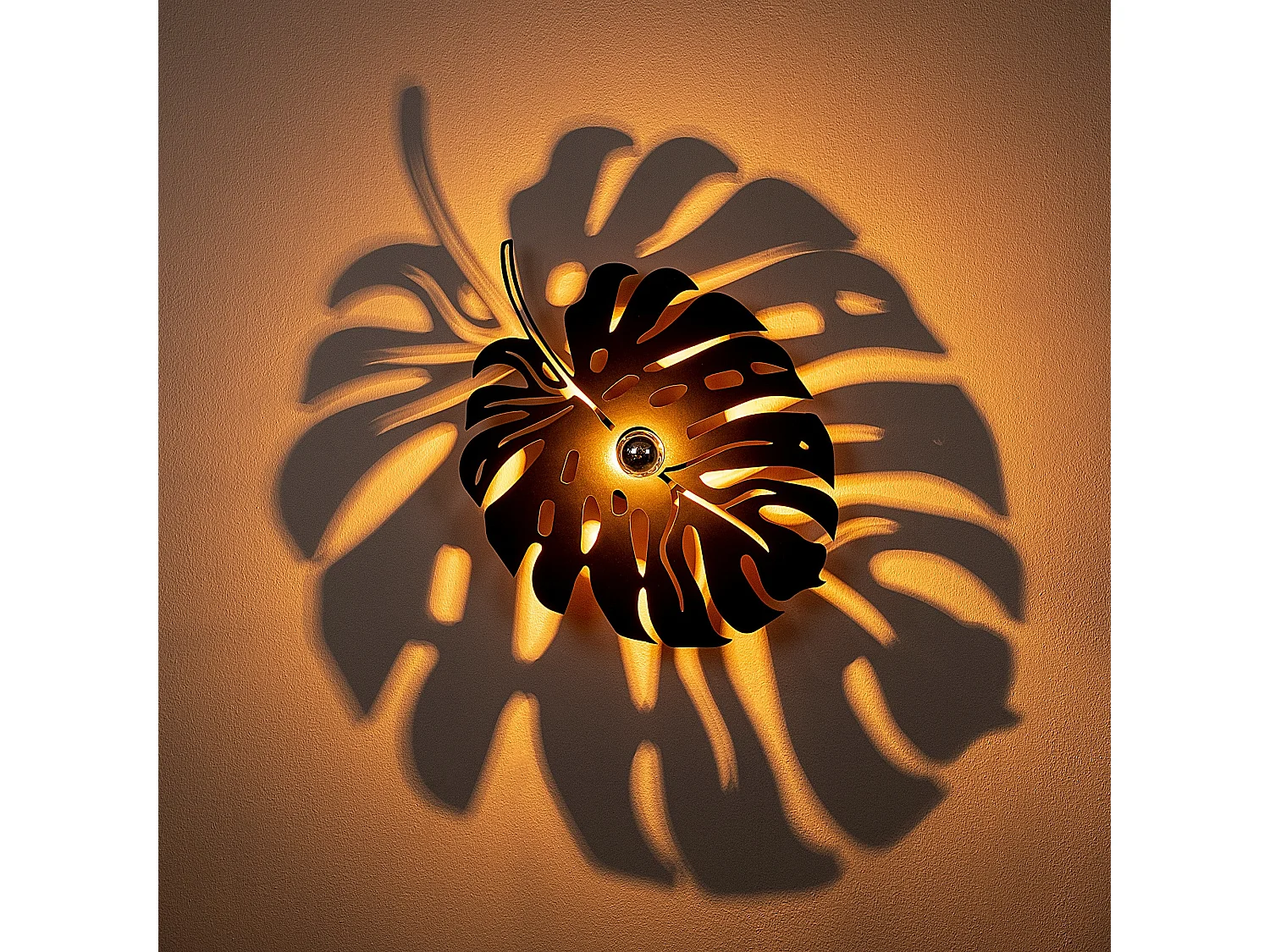 Applique Murale Interieur,  Design En Bois Et En Mdf, Noir 45x12x55 Cm