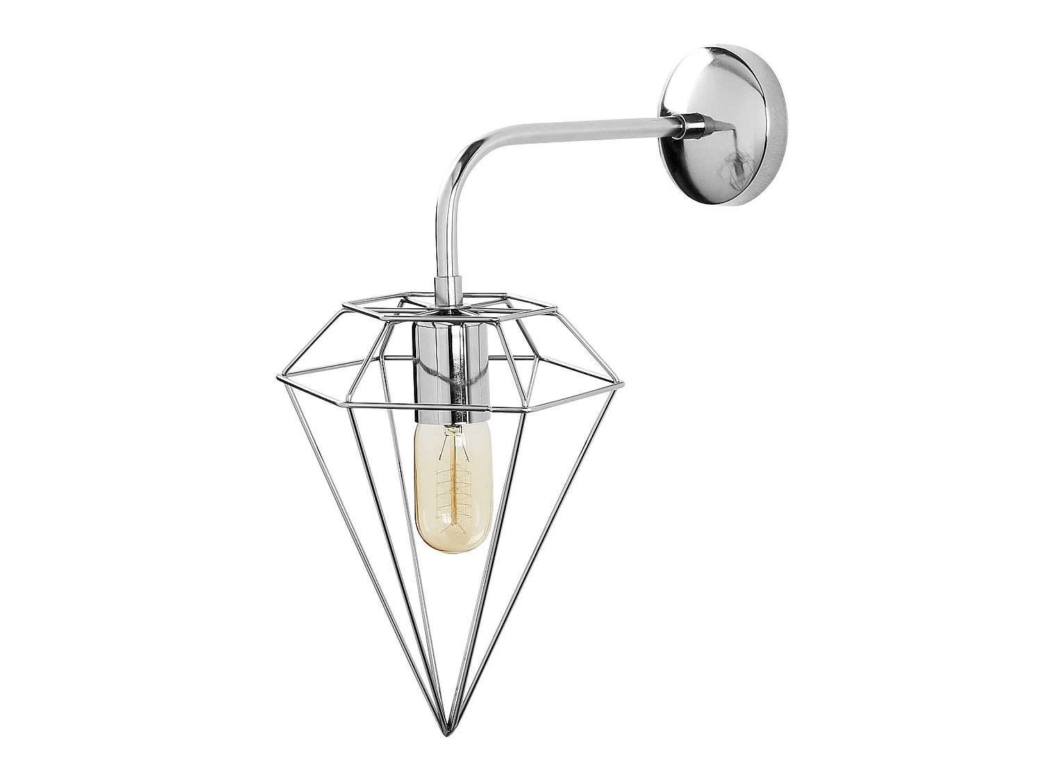 Applique Murale Interieur,  Lampe Murale Industrielle Bois, Argent 20x37x43 Cm