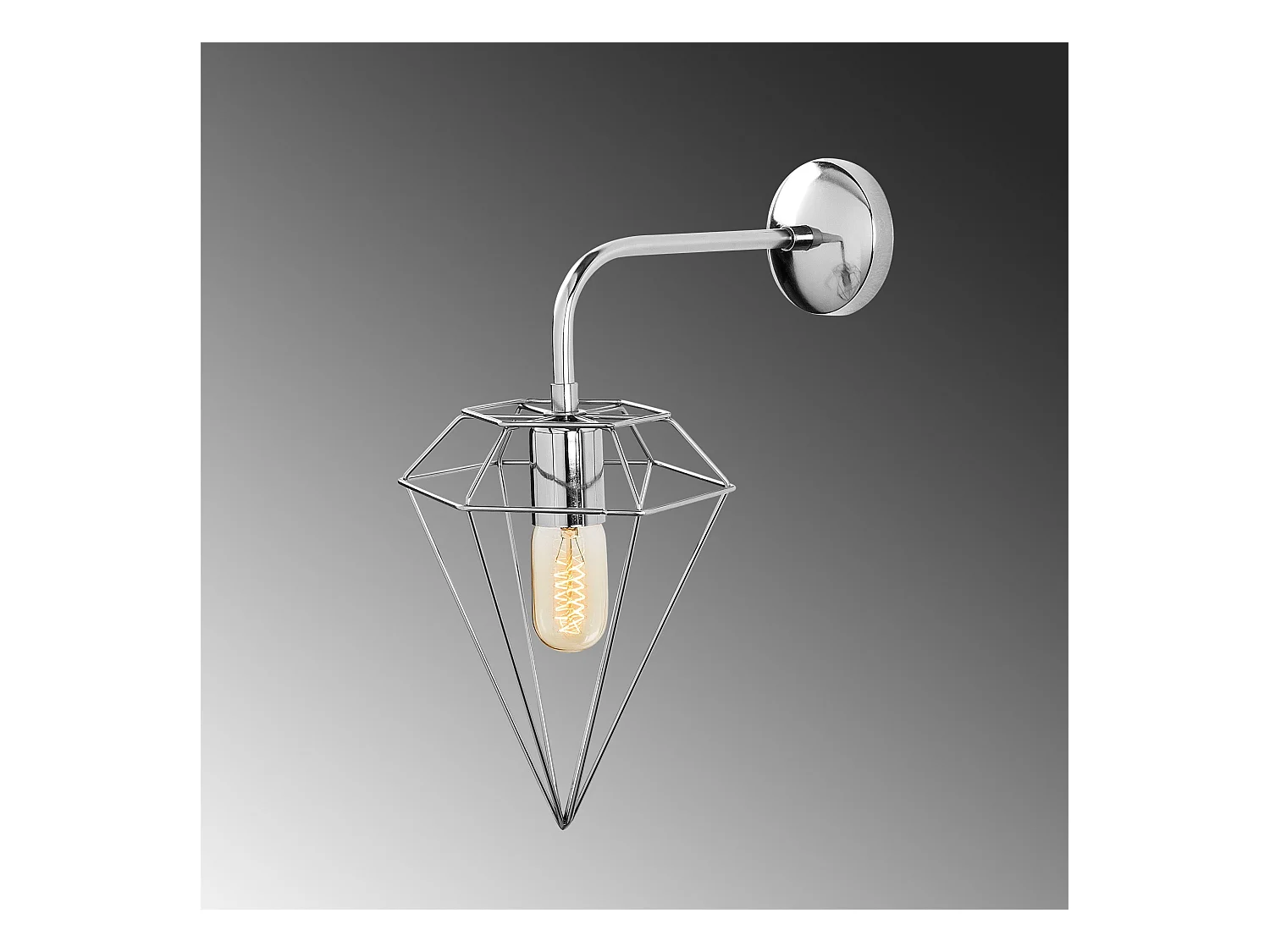 Applique Murale Interieur,  Lampe Murale Industrielle Bois, Argent 20x37x43 Cm