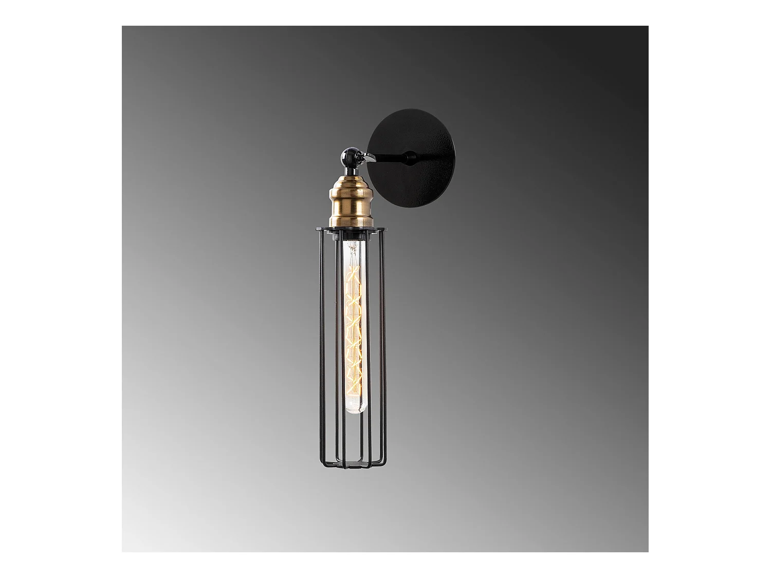 Applique Murale Interieur,  Lampe Murale Industrielle Bois, Noir 8x16x40 Cm