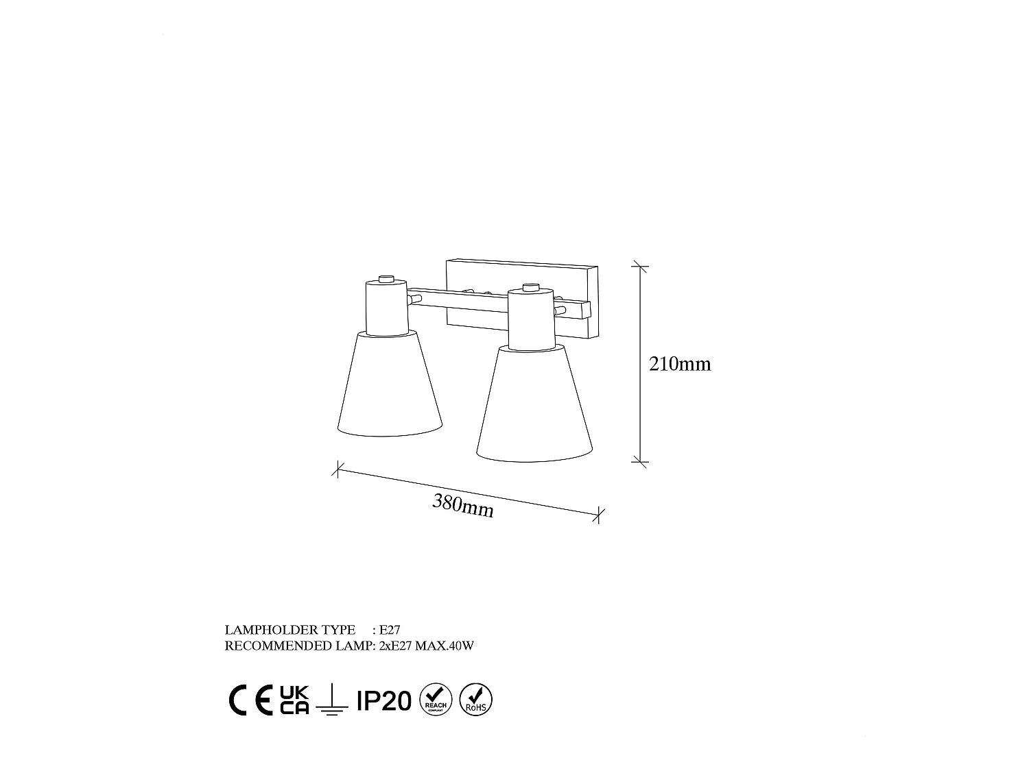 Applique Murale Interieur,  Lampe Murale Industrielle Bois, Noir 38x21x21 Cm