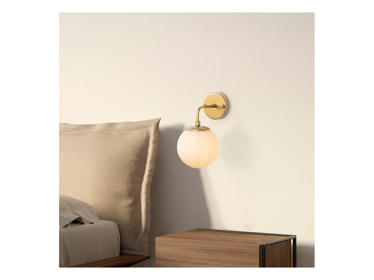 Applique Murale Interieur,  Lampe Murale Industrielle Bois, Or 15x21x27 Cm