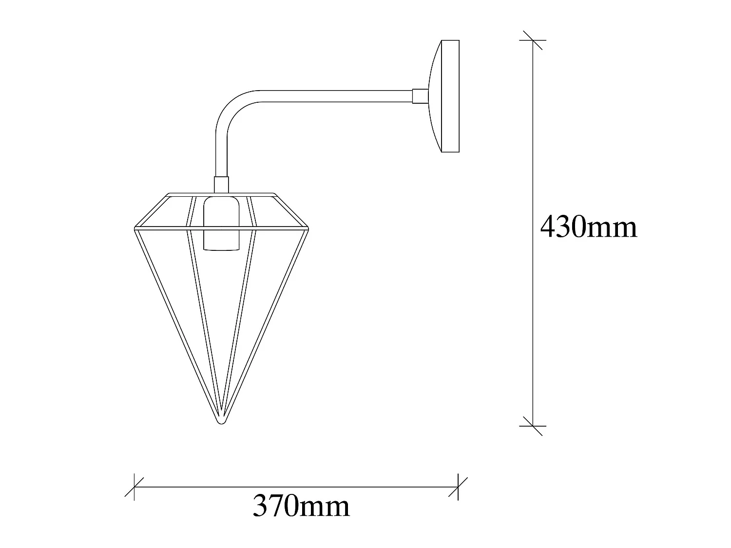 Applique Murale Interieur,  Lampe Murale Industrielle Bois, Or 20x37x43 Cm